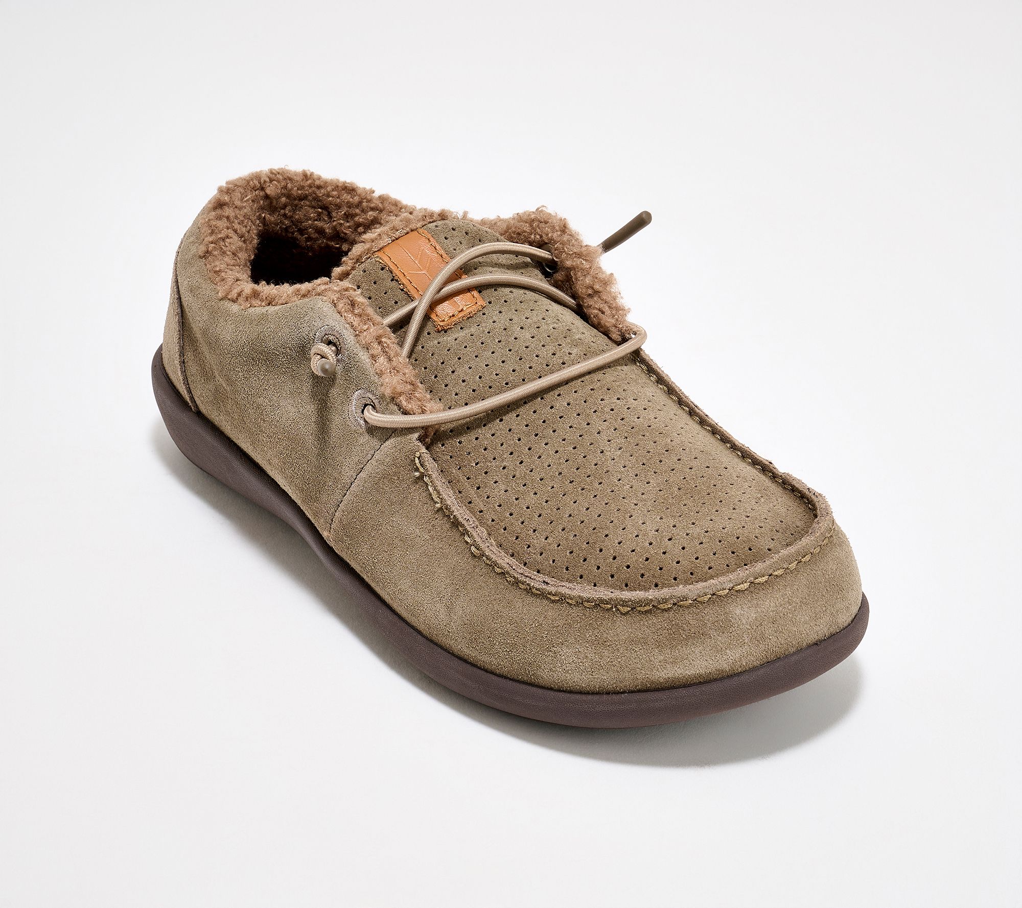 Revitalign Orthotic Cozy-Lined Suede Slip-Ons Siesta Wallaby