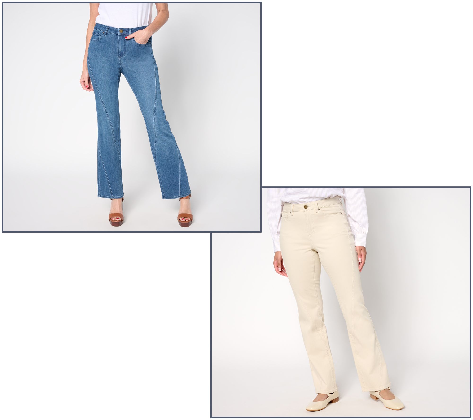 Belle by Kim Gravel Primabelle Diagonal Seam Wide Leg Jean