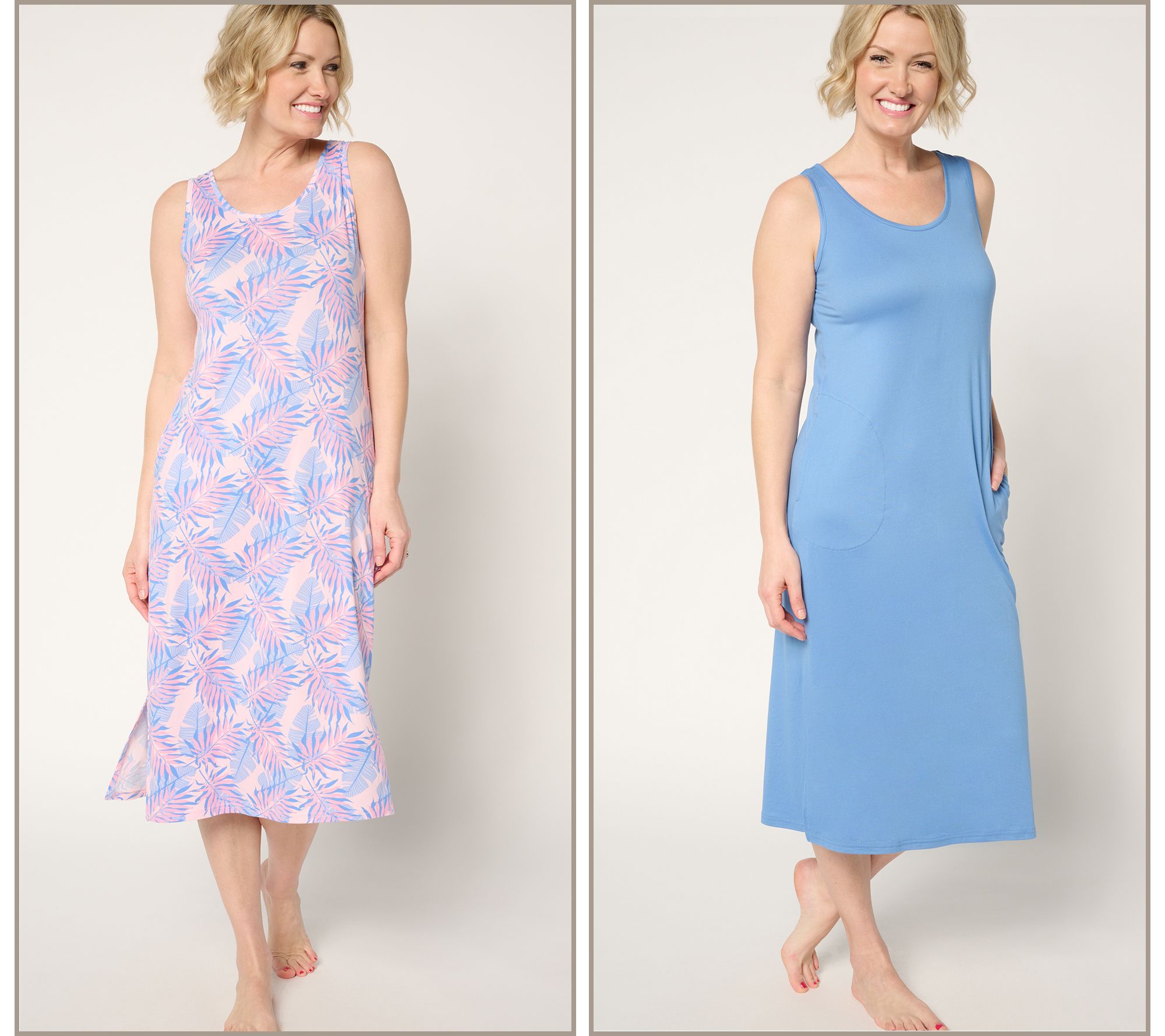 MUK LUKS Cloud Knit Set of 2 Midi Dresses