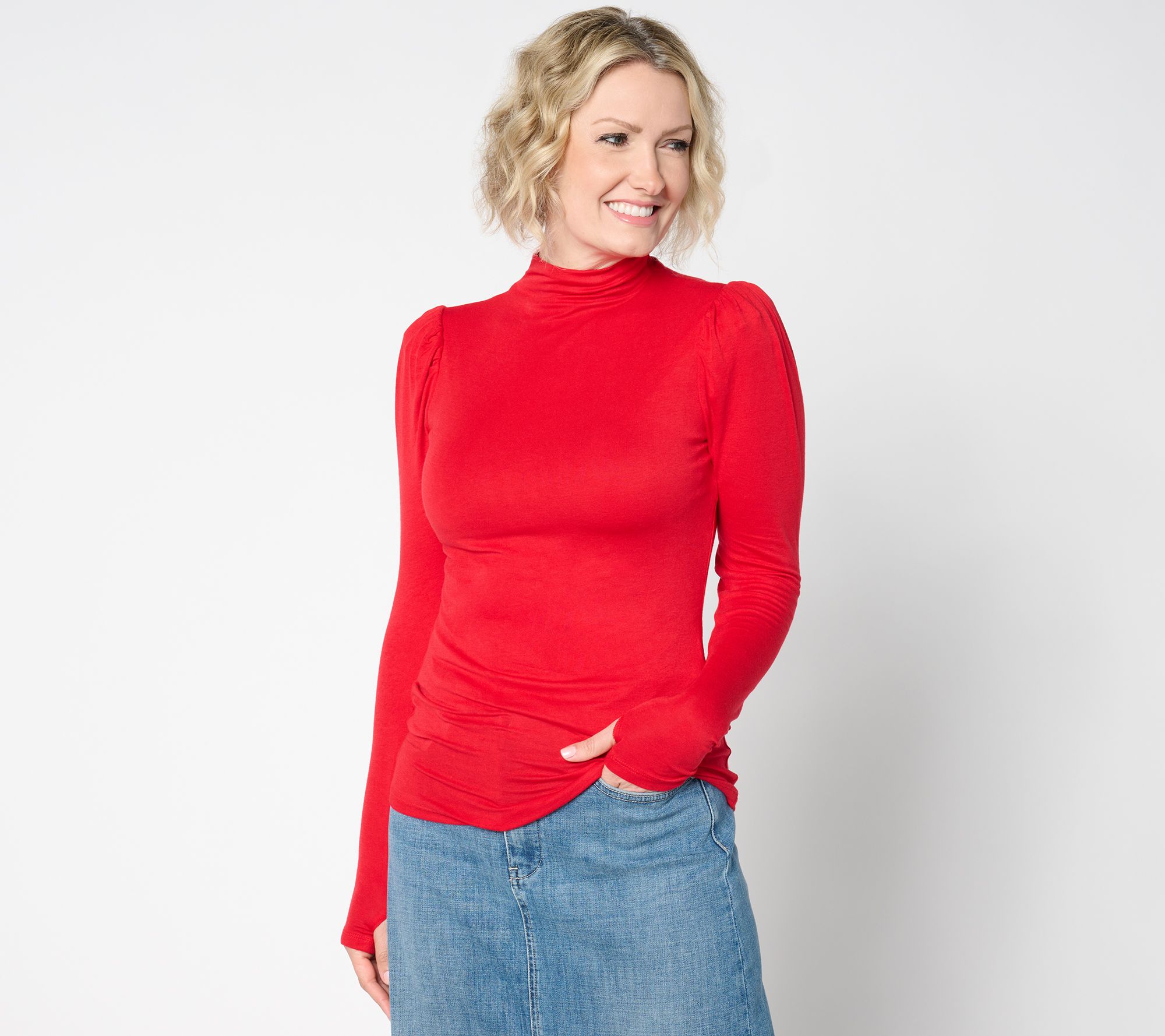 "As Is" Studio Park X Shawn Killinger Funnel Neck Knit Top