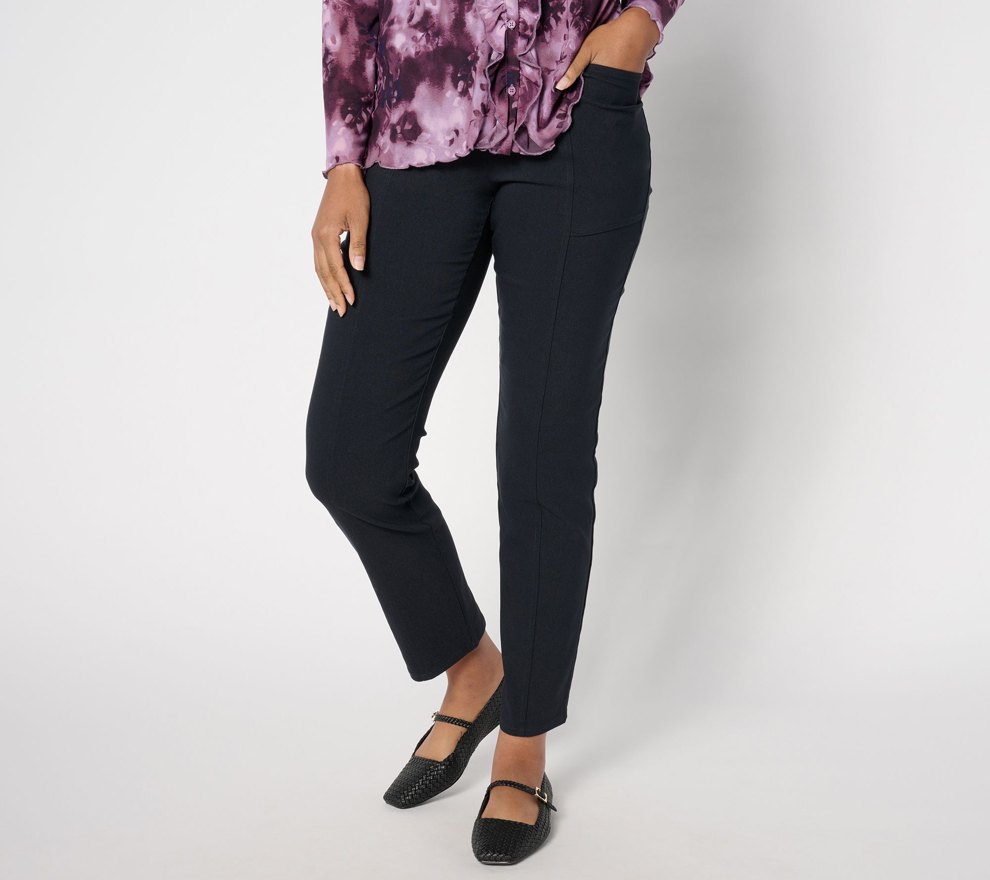 "As Is" LOGO by Lori Goldstein Regular ANYWEAR Stretch Utility Pant