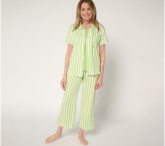 MUK LUKS Pet Cloud Knit Collared Top, Tank and Crop Pajama MUK LUKS Pet Cloud Knit Collared Top, Tank and Crop Pajama