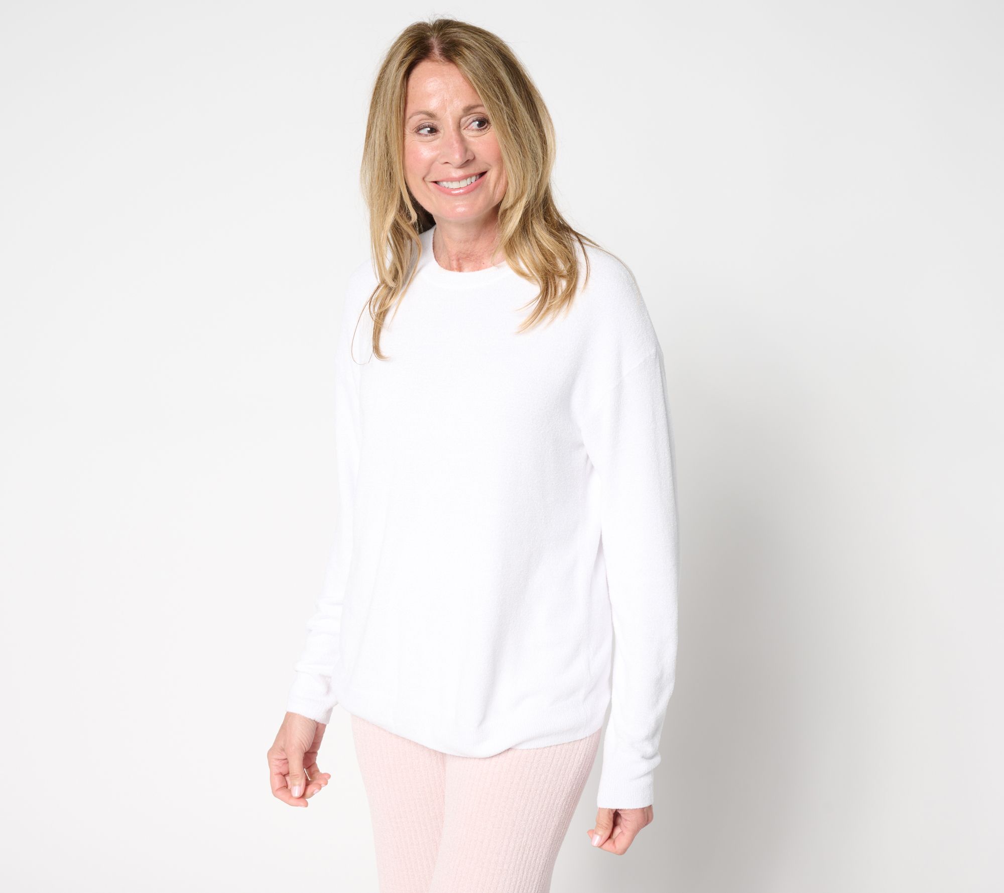 Barefoot Dreams CozyChic Ultra Lite Drop Shoulder Crew Neck Pullover