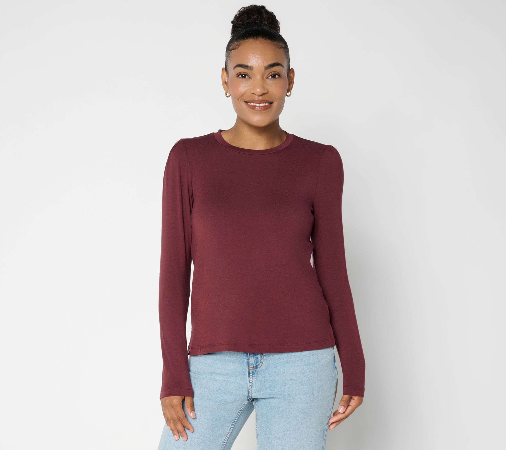 Barefoot Dreams Malibu Collection Peached Jersey L/S Tee