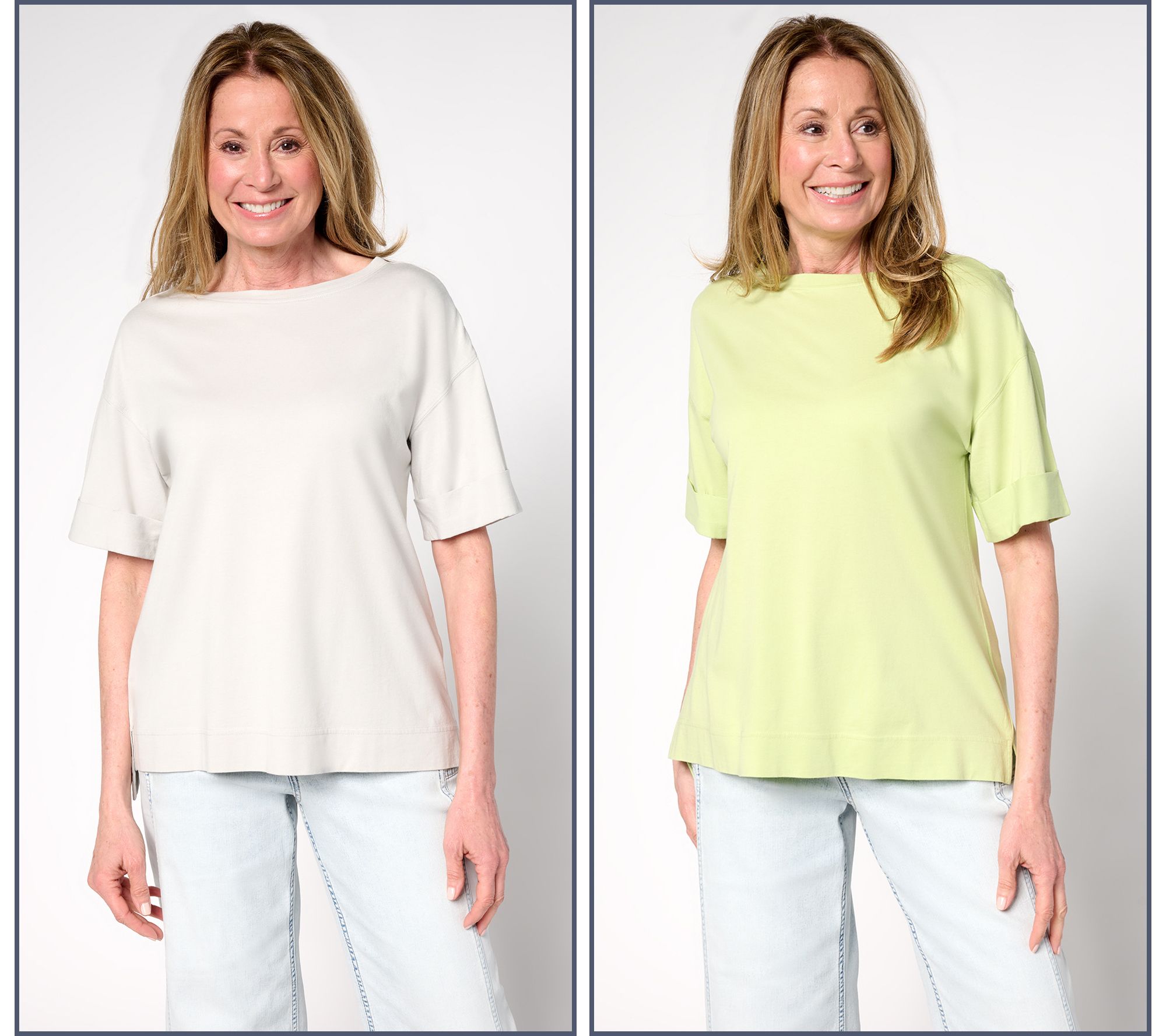 LOGO Principles by Lori Goldstein Elbow Sleeve Top Set