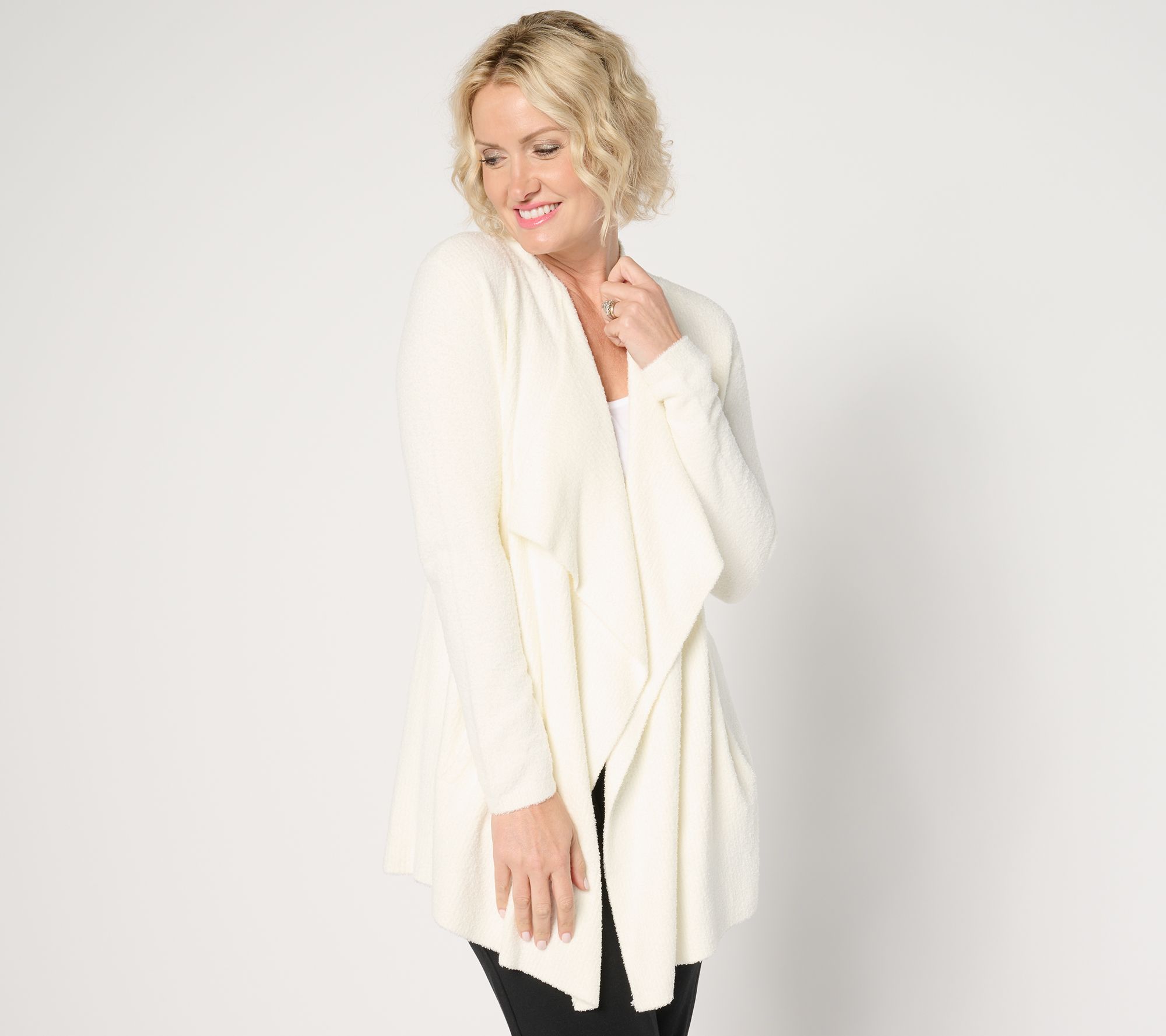 "As Is" Barefoot Dreams Petite CozyChic Lite Ribbed Island Cardigan