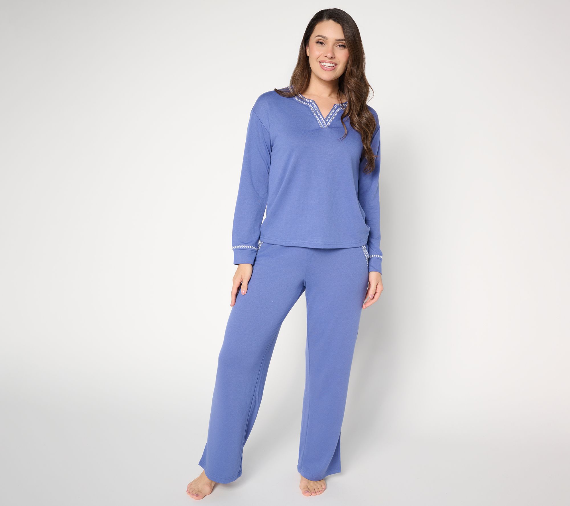 MUK LUKS Regular French Terry Stitched Lounge Set