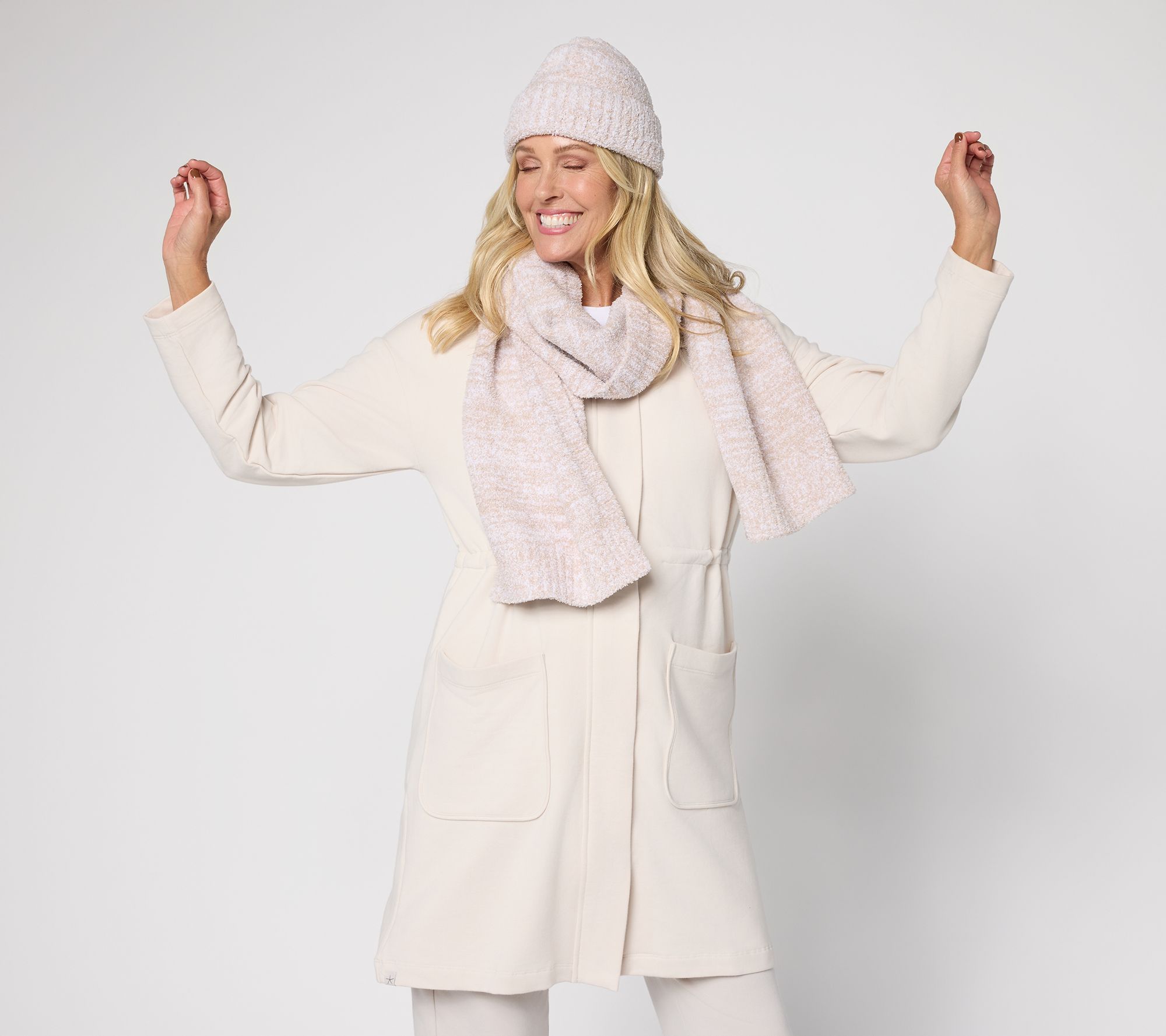 Barefoot Dreams CozyChic Beanie and Scarf Set