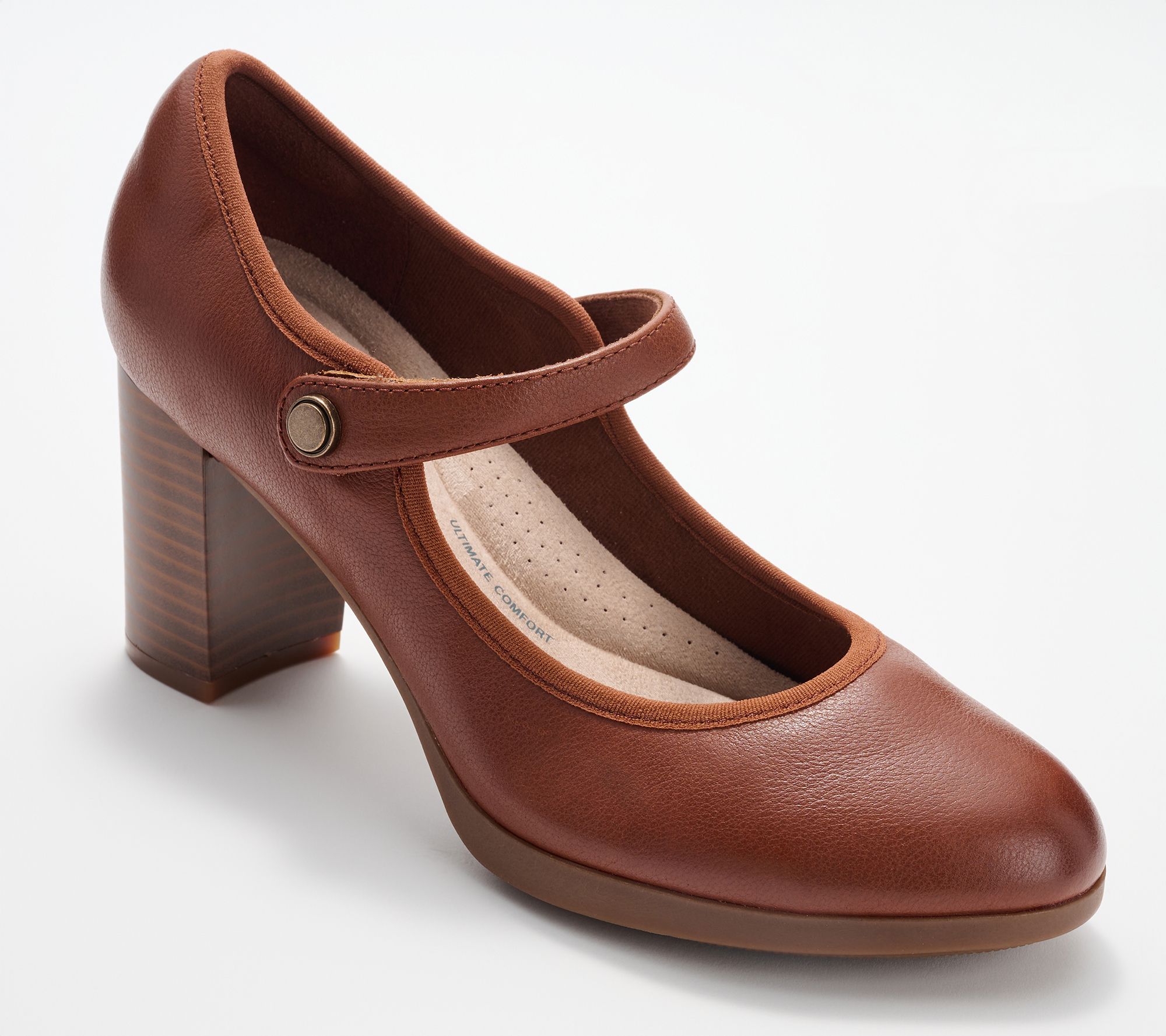 Clarks Collection Leather Mary Jane Pumps -Bayla Lily
