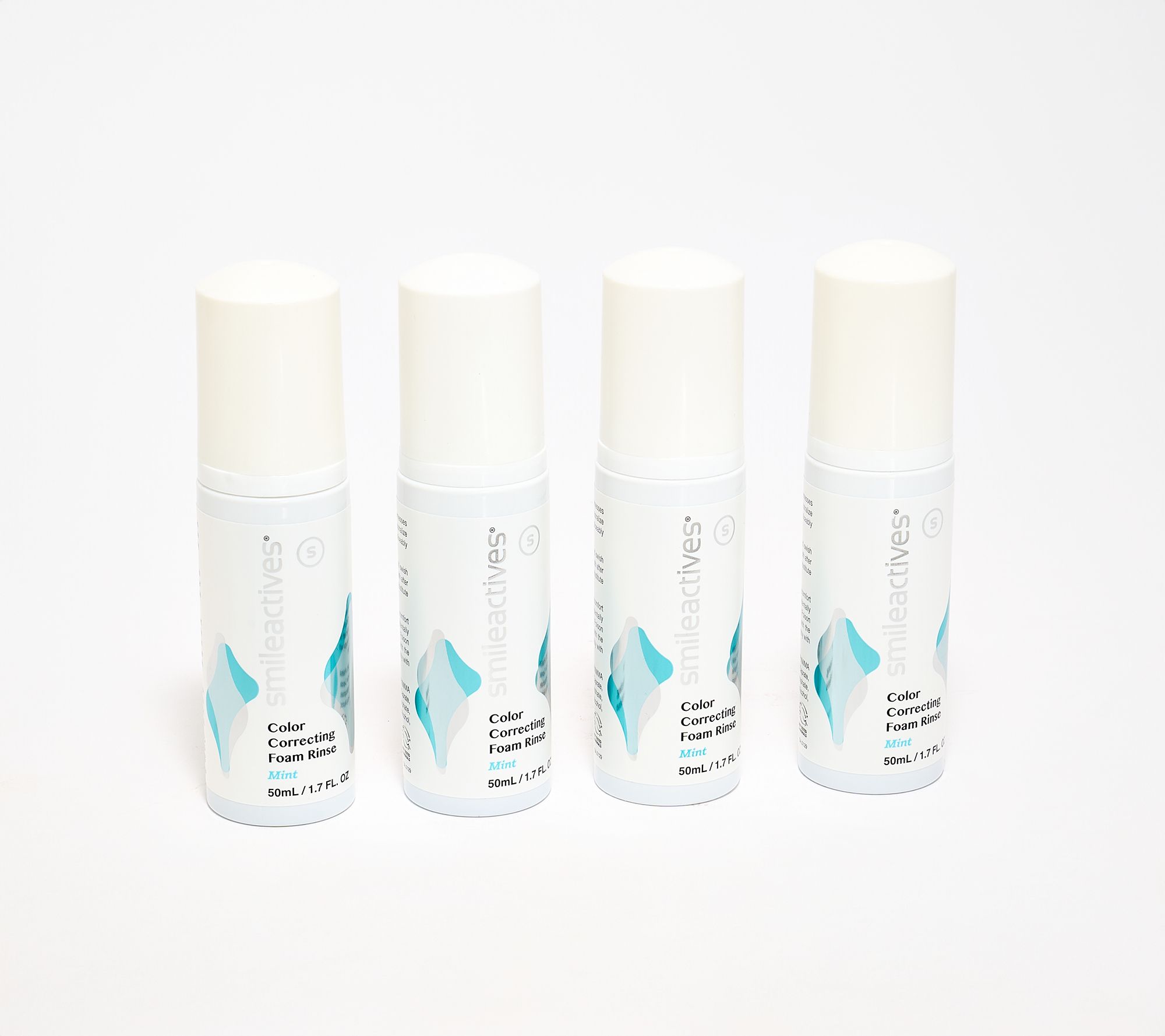 Smileactives Holiday Set of 4 Color Correcting Foam Rinses