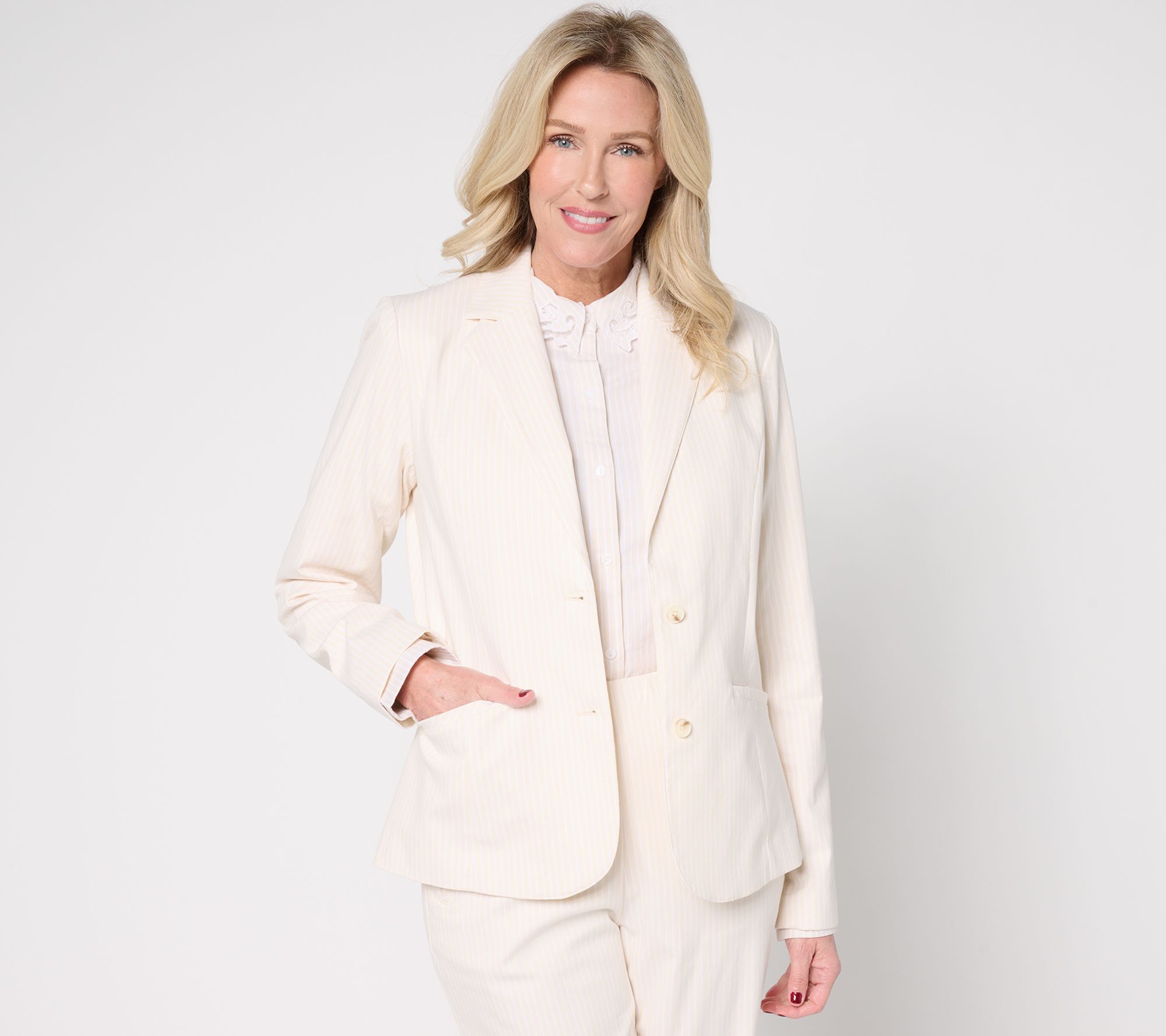 "As Is" BEAUTIFUL by Lawrence Zarian Notch Collar Blazer