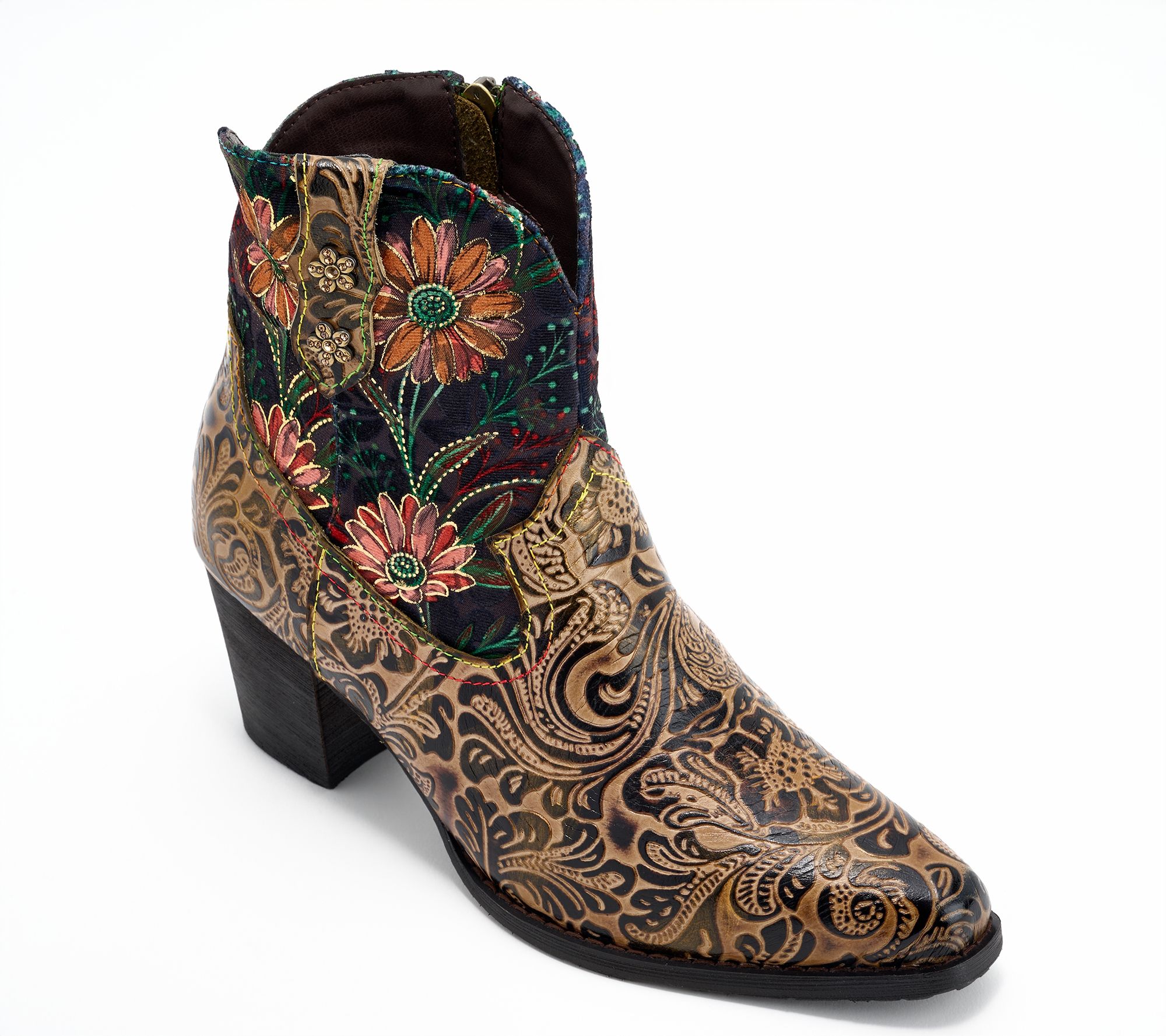 L'Artiste by Spring Step Heeled Ankle Boots - Brydie
