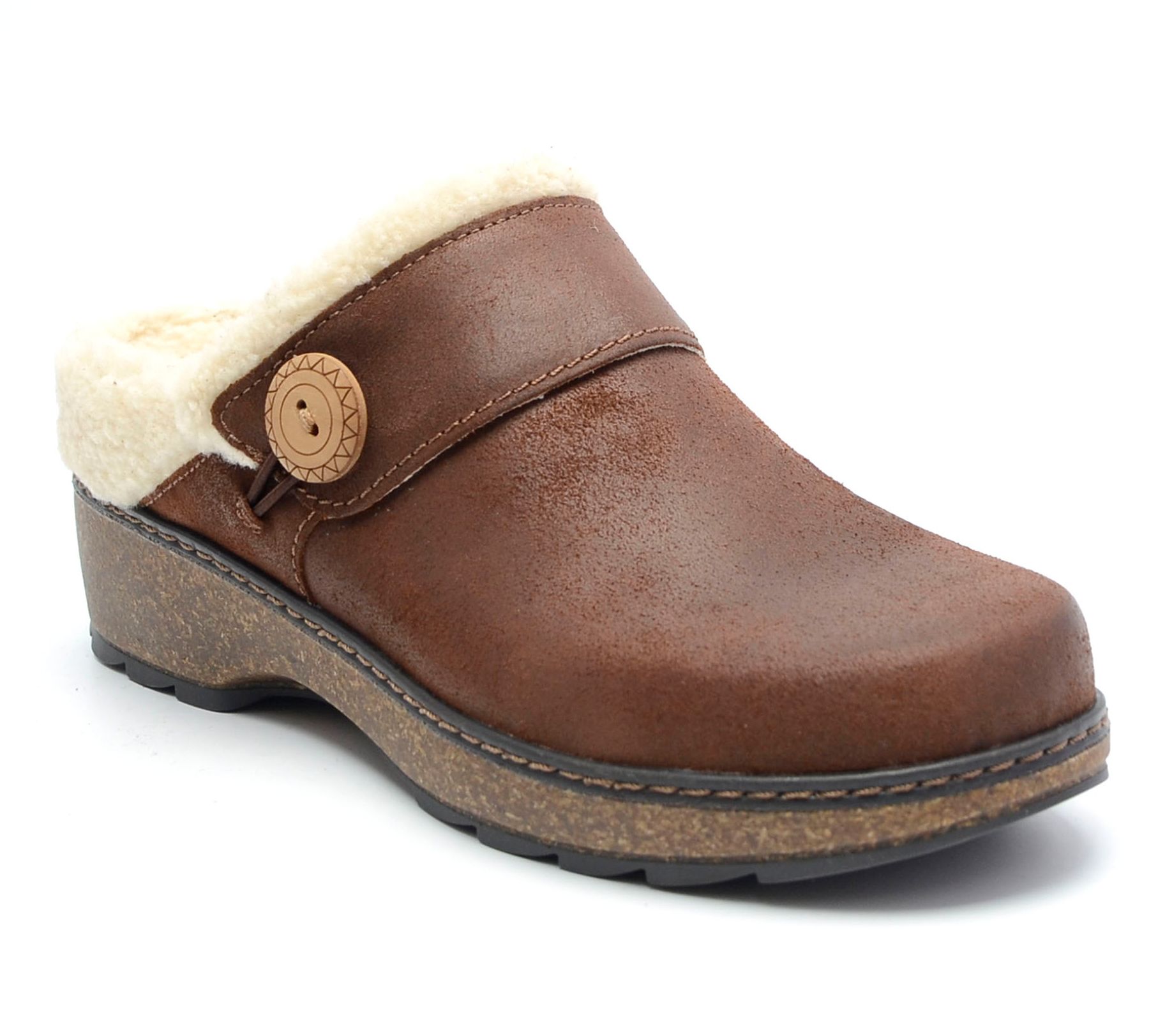 Earth Leather Slip-On Clogs - Karsten