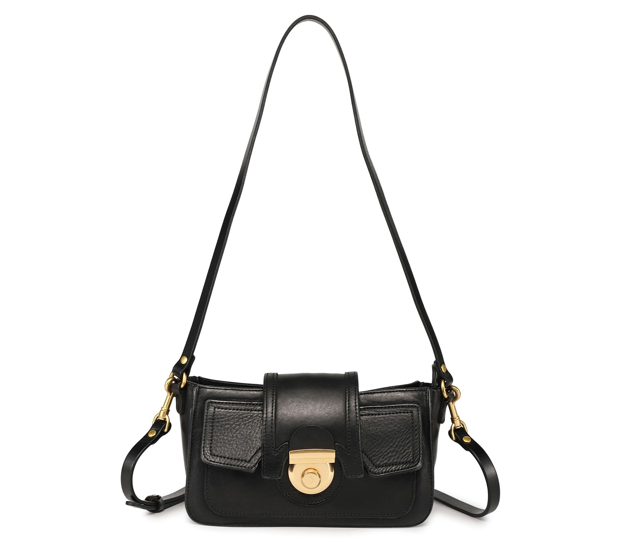 Old Trend Camellia Leather Crossbody with  Shou lder Strap