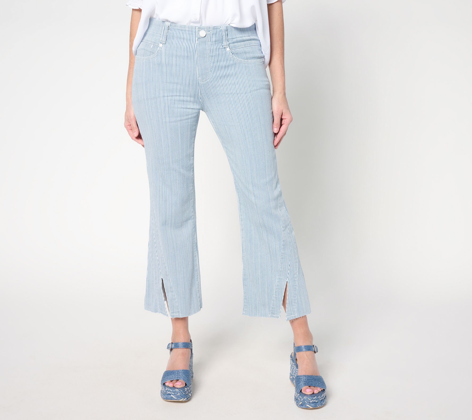 "As Is" Liverpool Los Angeles Gia Glider Pull On Split Hem Jean