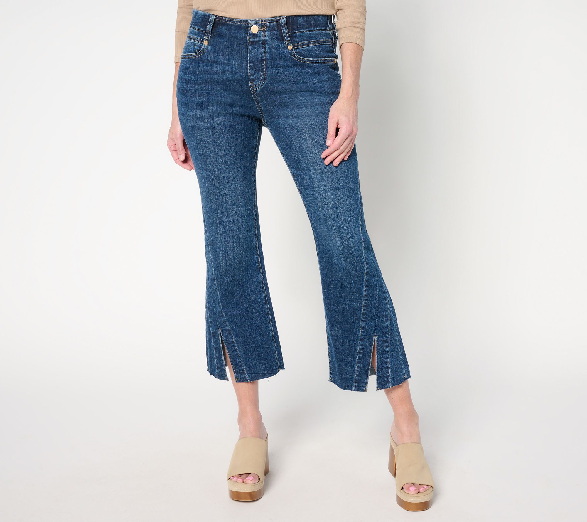 "As Is" Liverpool Los Angeles Gia Glider Pull On Split Hem Jean