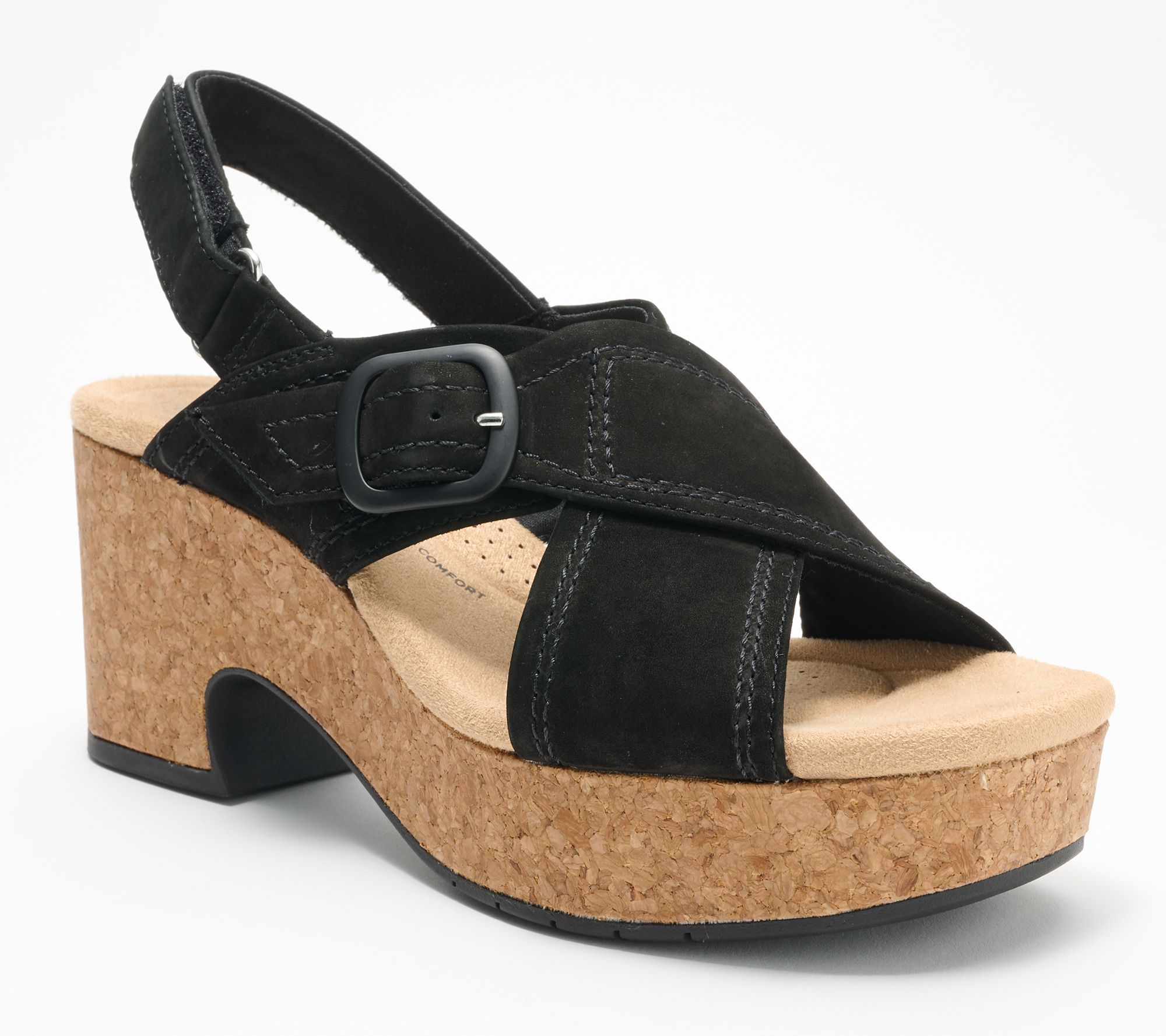 "As Is" Clarks Collection Leather Wedges- Nerisa Pace
