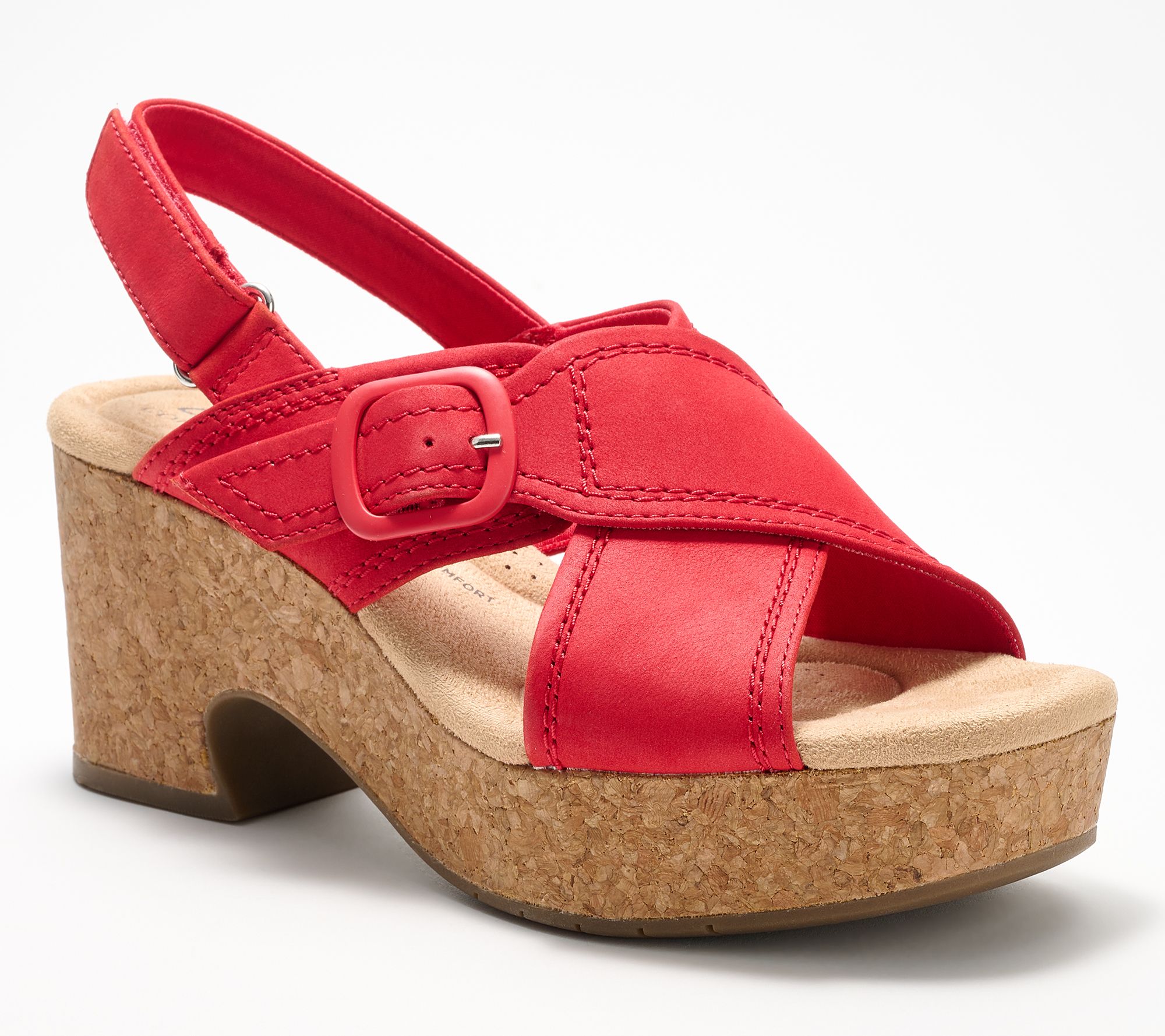 "As Is" Clarks Collection Leather Wedges- Nerisa Pace