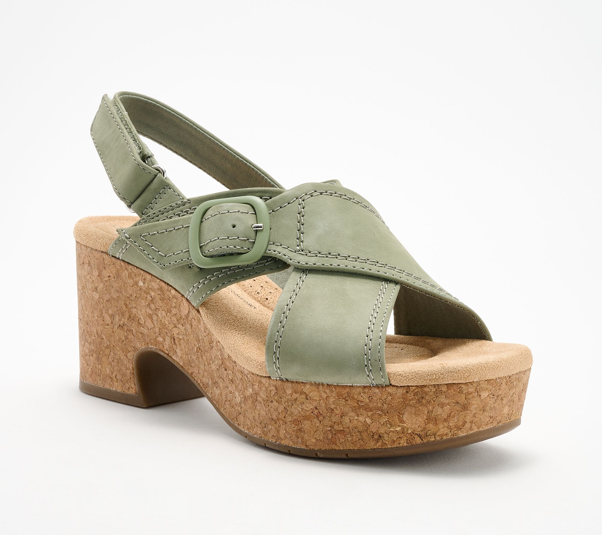 "As Is" Clarks Collection Leather Wedges- Nerisa Pace