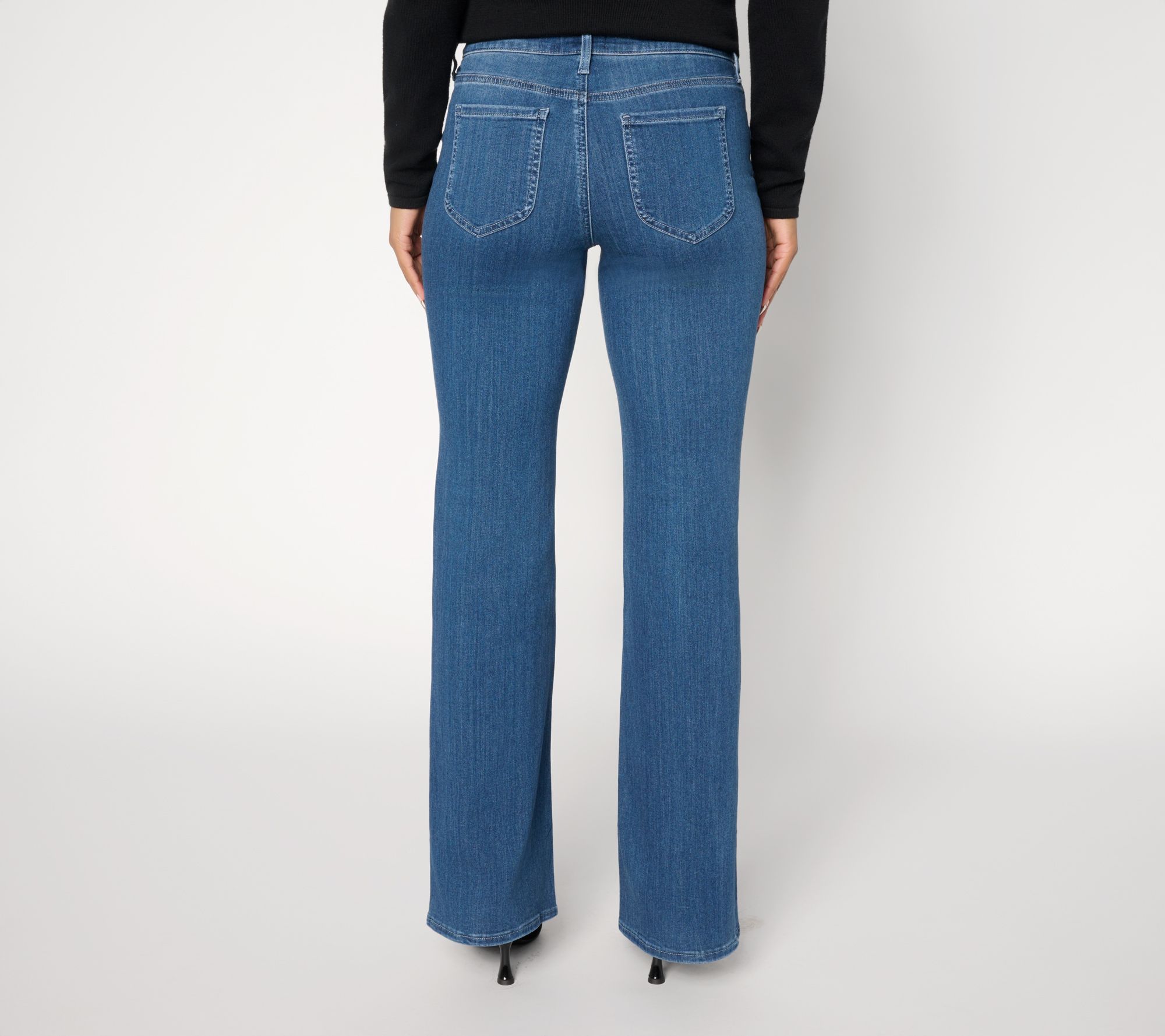 NYDJ Sure Stretch Ava Flare Patch Pocket Jeans - QVC.com