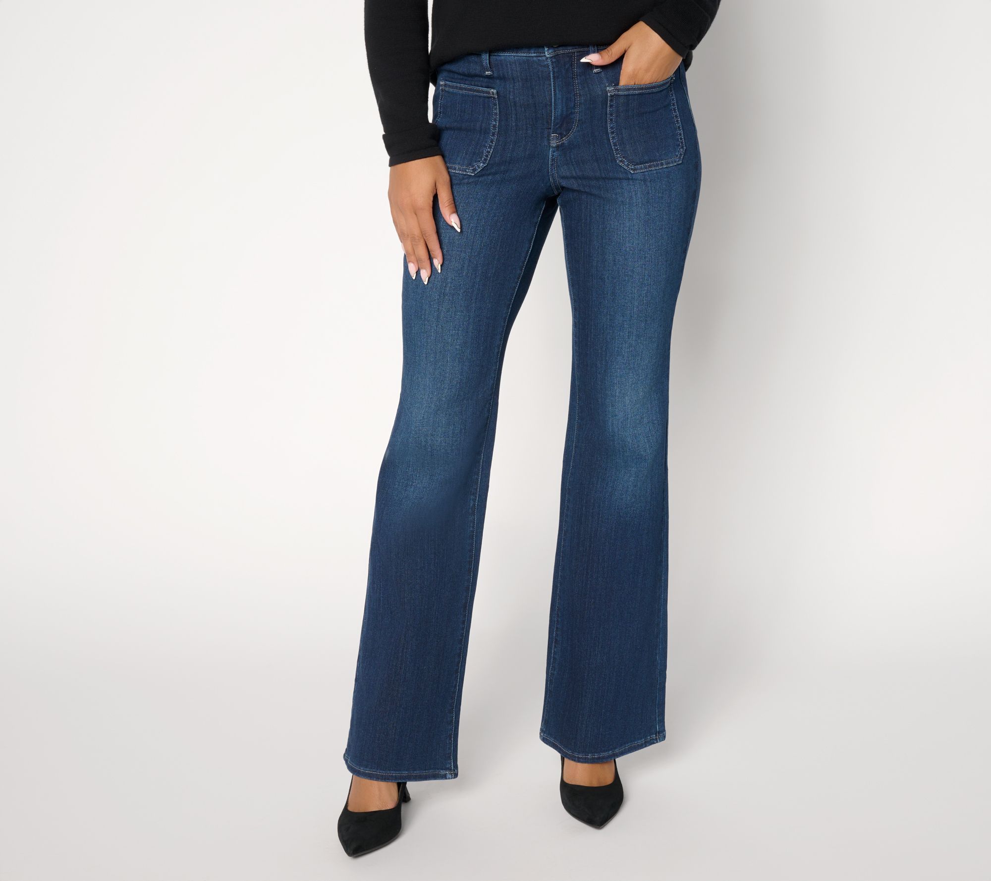 NYDJ Sure Stretch Ava Flare Patch Pocket Jeans