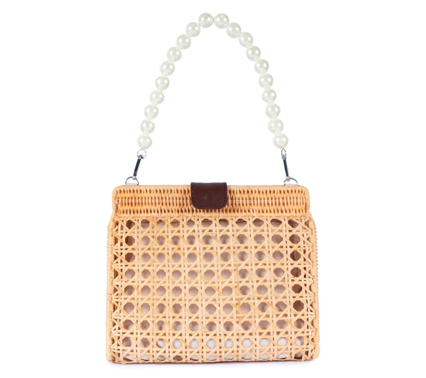 Jelav Mariella Medium Rattan Top Handle Crossbody Bag