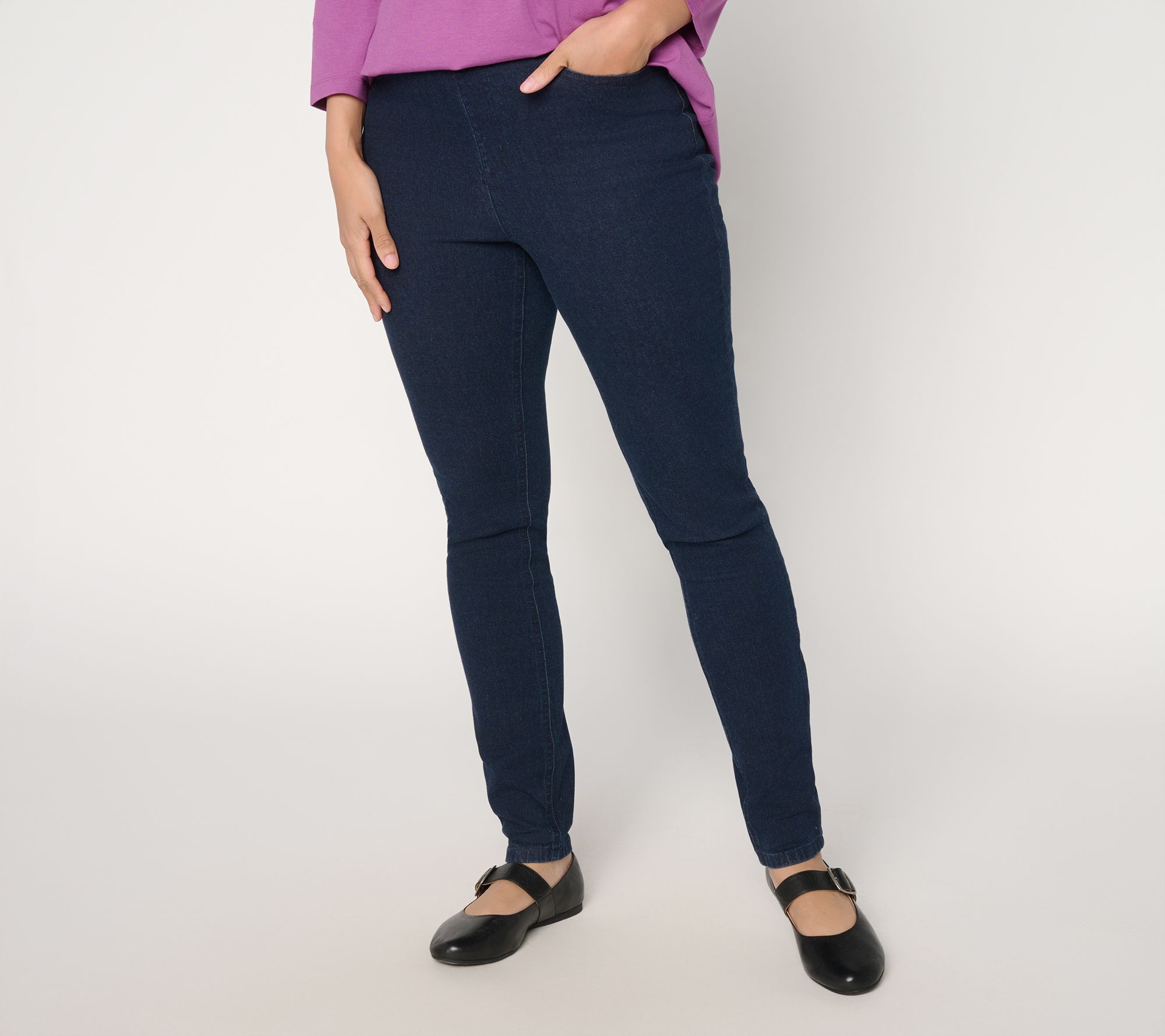 Denim & Co. Tall Pull-On Denim Jeggings