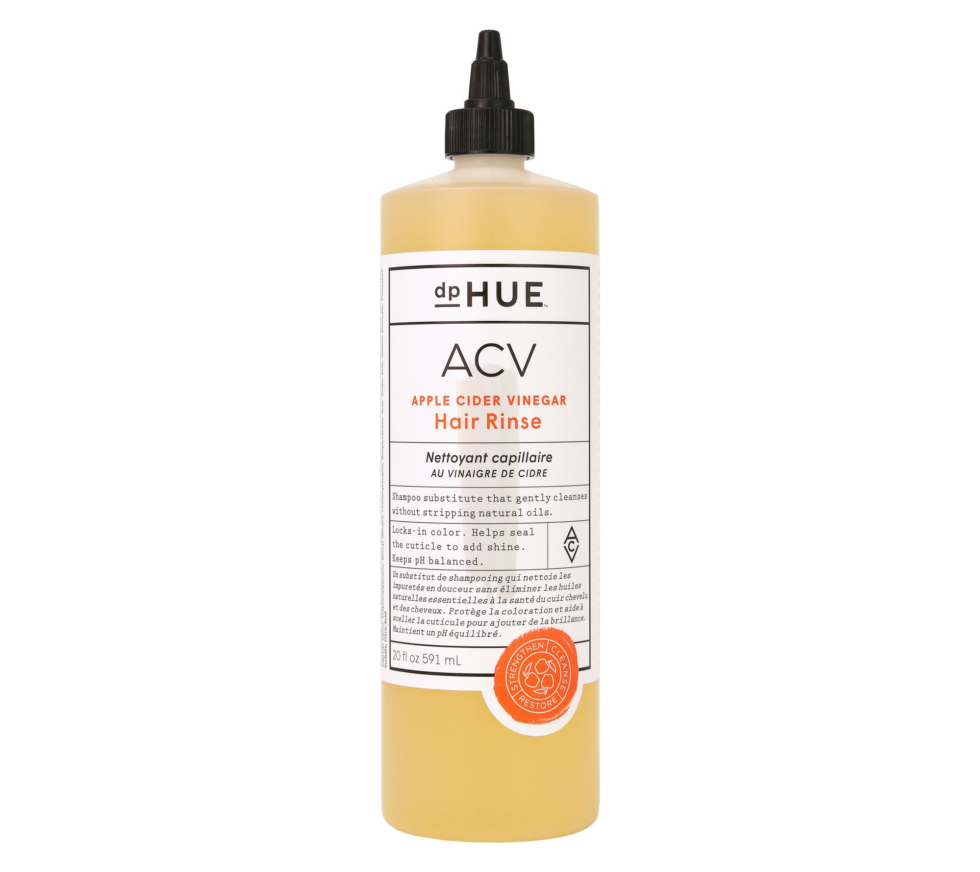 dpHUE Apple Cider Vinegar Hair Rinse Shampoo Alternative 20oz.