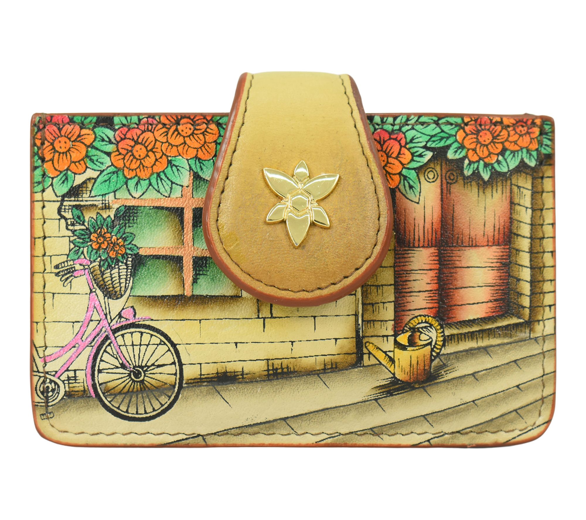 Anuschka Painted Leather Accordion RFID Card Holder