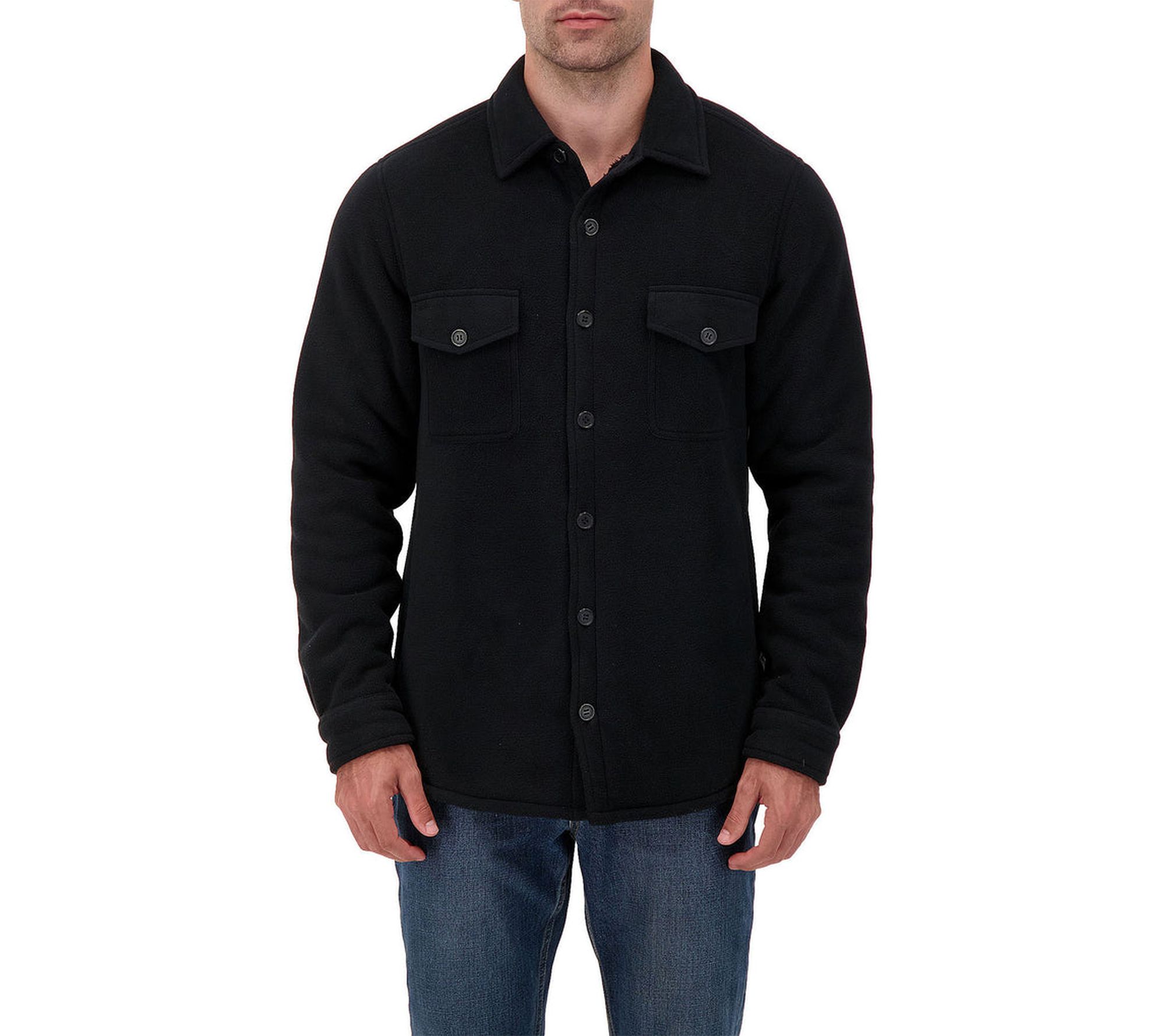 Heat Holders Jax Long Sleeve Solid Shirt Jacket