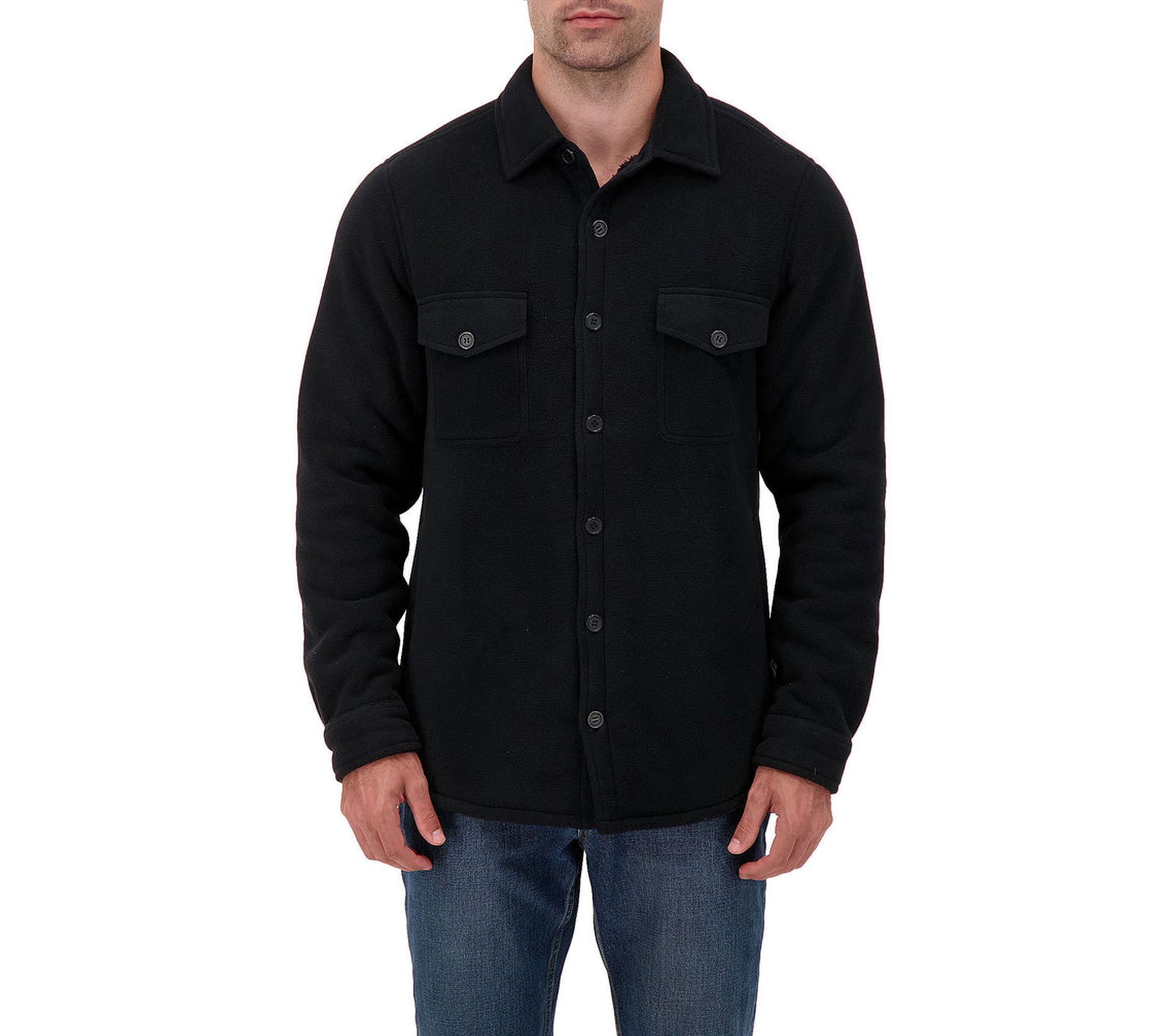 Heat Holders Jax Long Sleeve Solid Shirt Jacket