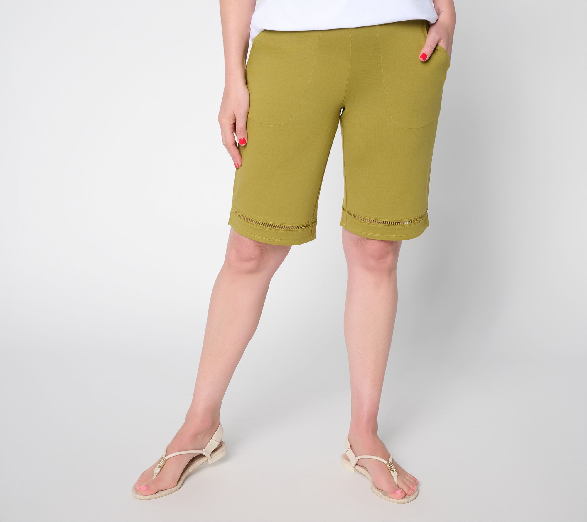 Denim & Co. Active Regular French Terry Bermuda Shorts