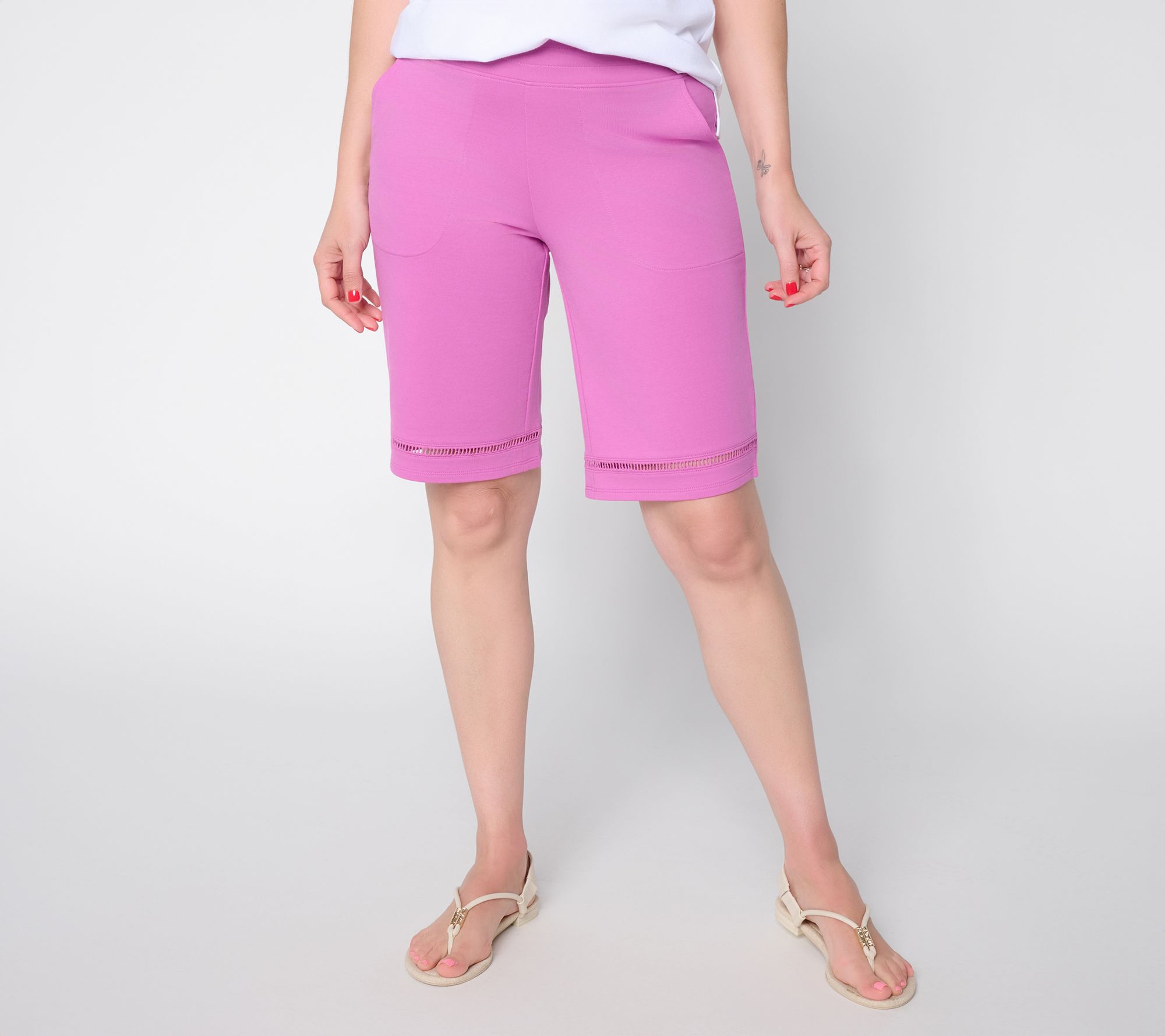 Denim & Co. Active Regular French Terry Bermuda Shorts
