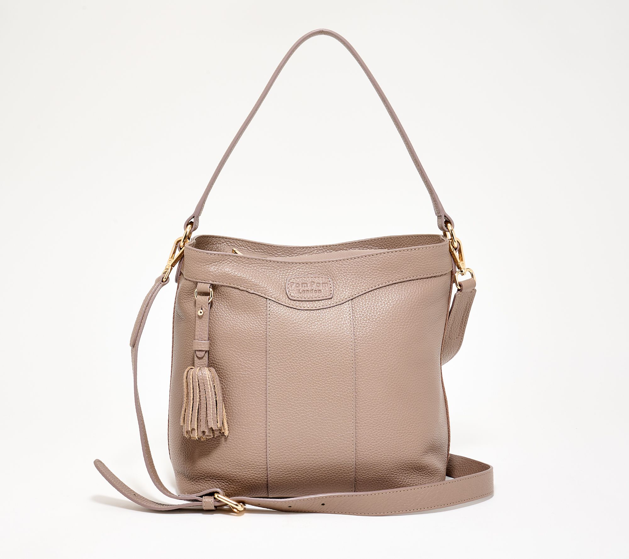 Pom Pom London Hampstead Leather Bucket Bag