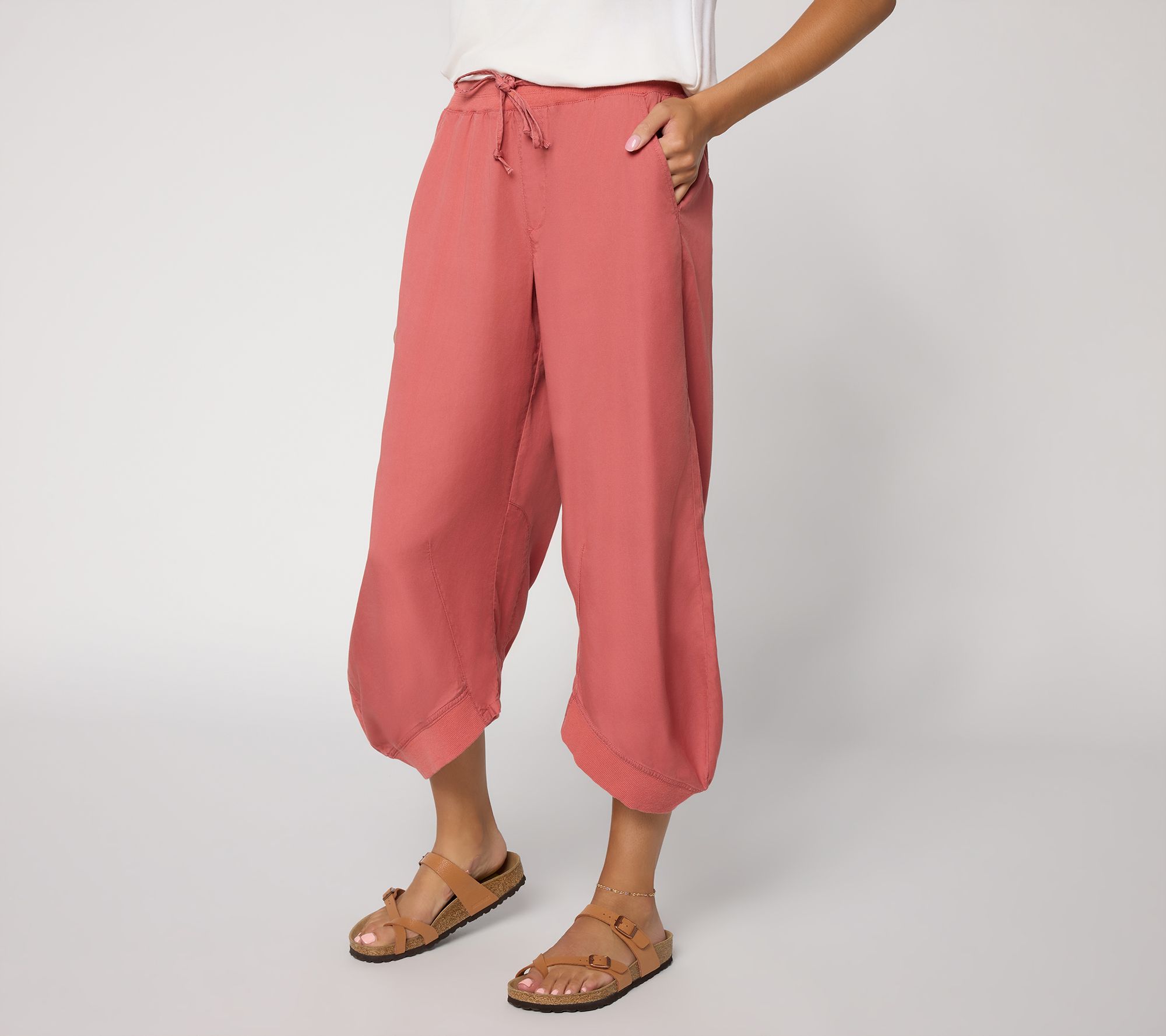 Peace Love World Regular Boheme Lyocell Horseshoe Leg Ankle Pants