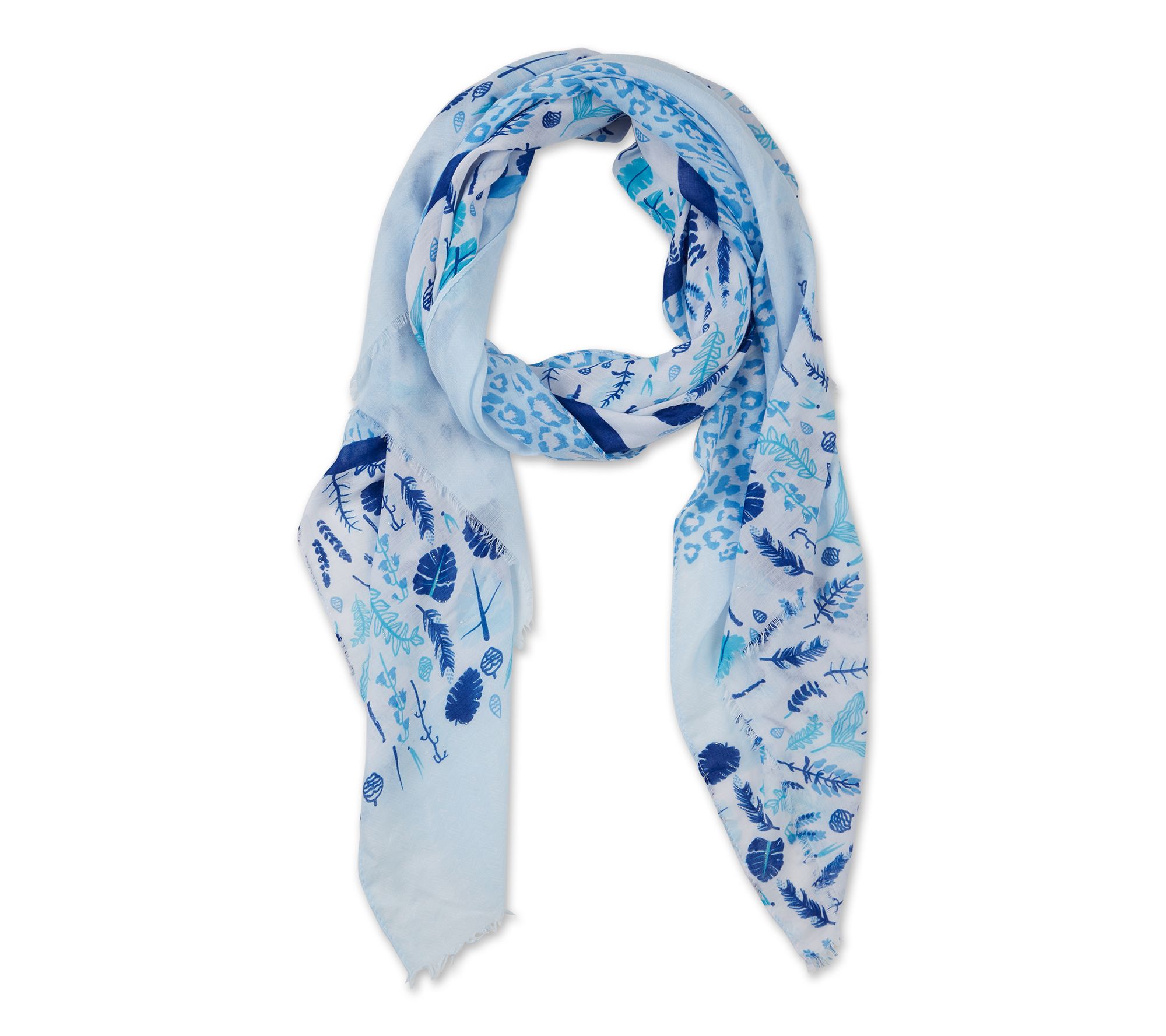 Hadley Wren Floral Leopard Scarf