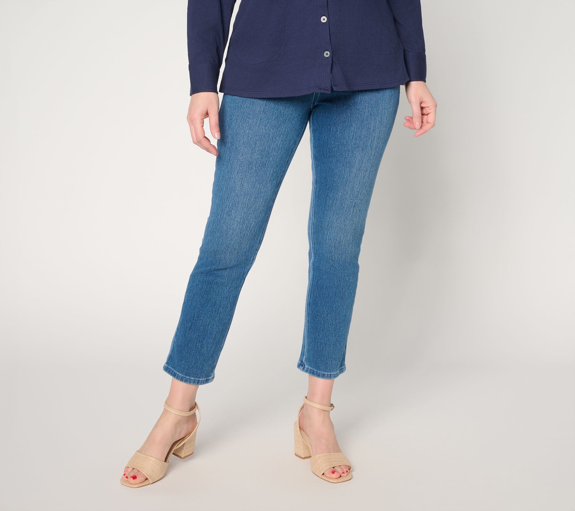 "As Is" Belle by Kim Gravel Reg Flexibelle Straight Leg Ankle Jean