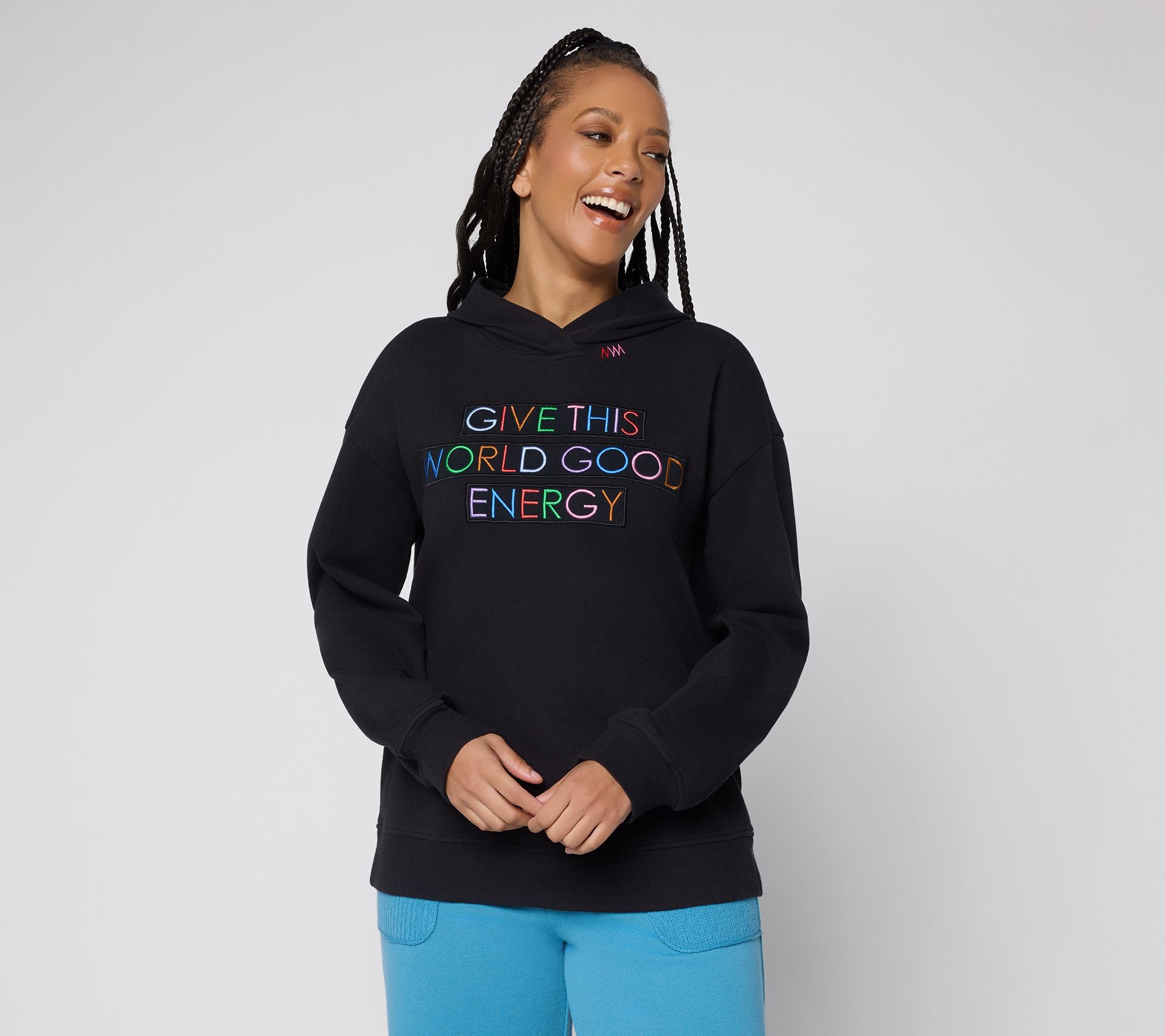 "As Is" Peace Love World Ali & Mally Affirmation Pullover Hoodie