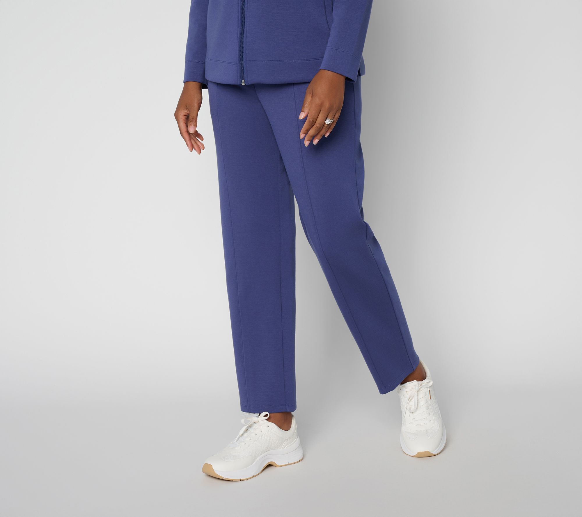 Denim & Co. Active Petite Scuba Straight Leg Pants