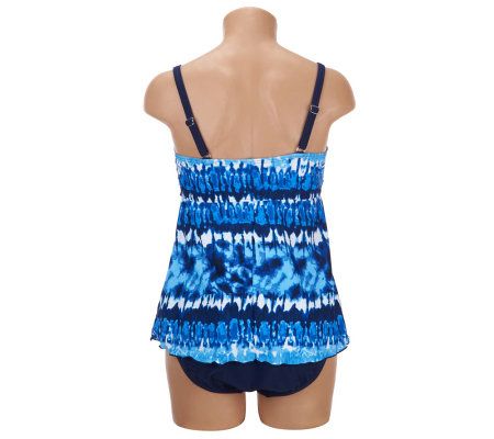 Ocean Dream Signature Shock Wave Baby Doll Swim Dress - QVC.com