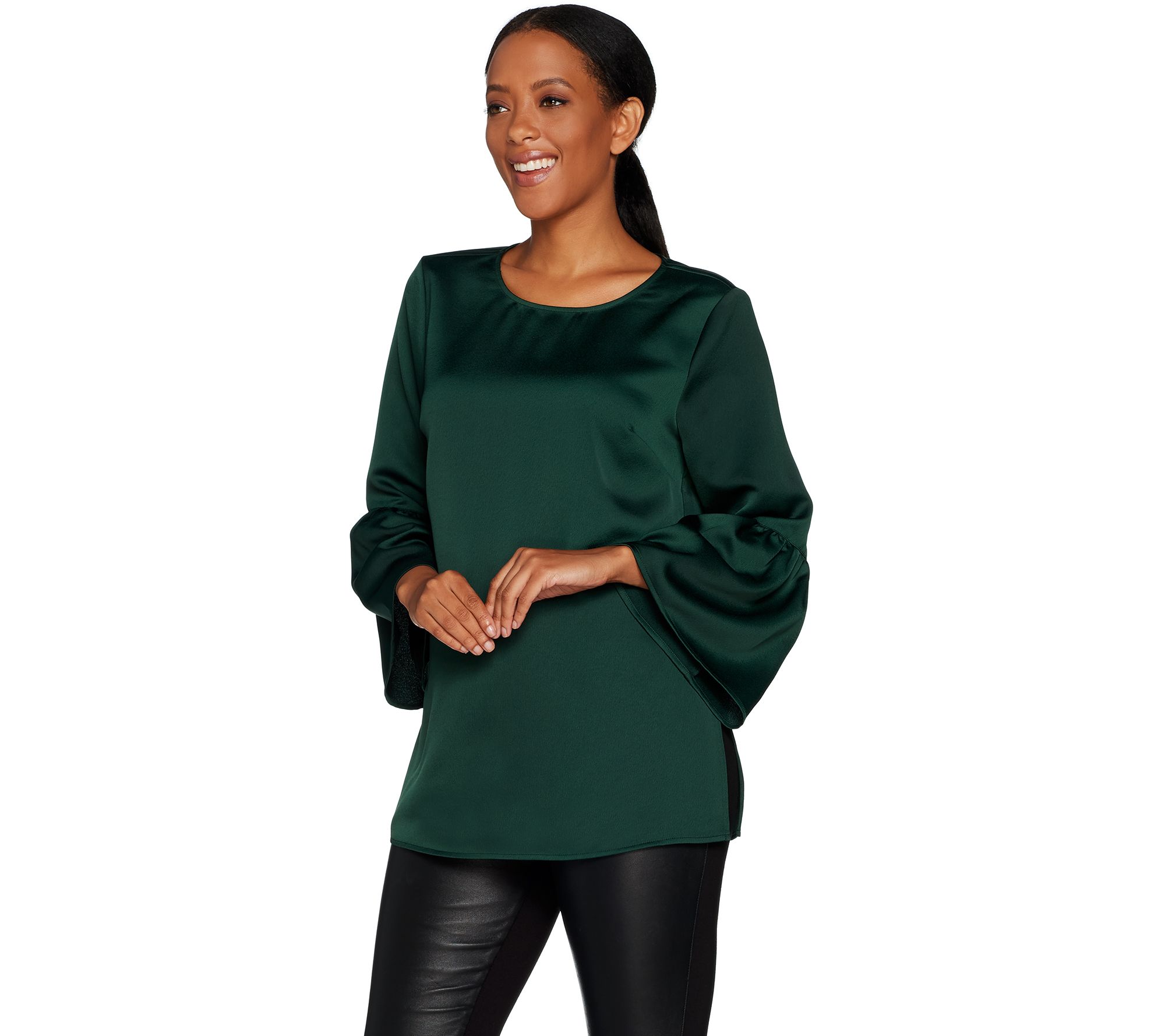 As Is Du Jour Bell Sleeve Tunic w/Back Keyhole Detail