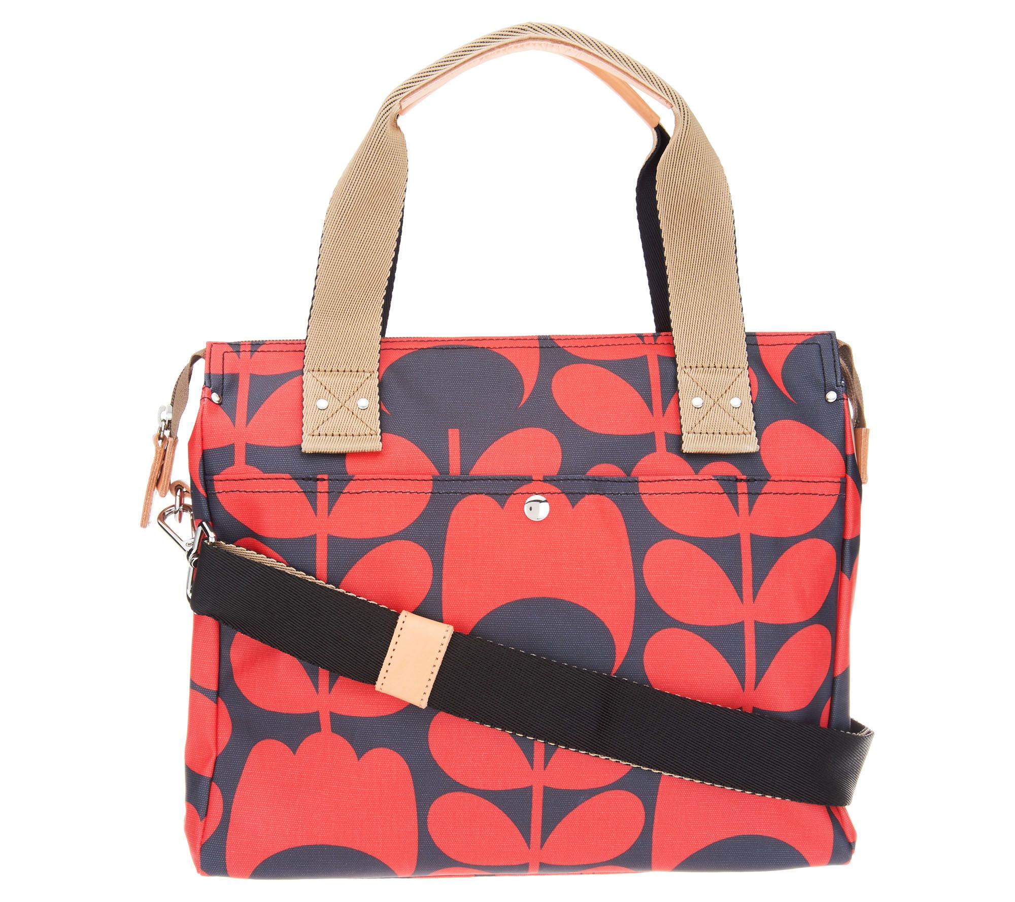 "As Is" Orla Kiely Coated Canvas Zip Top Messenger