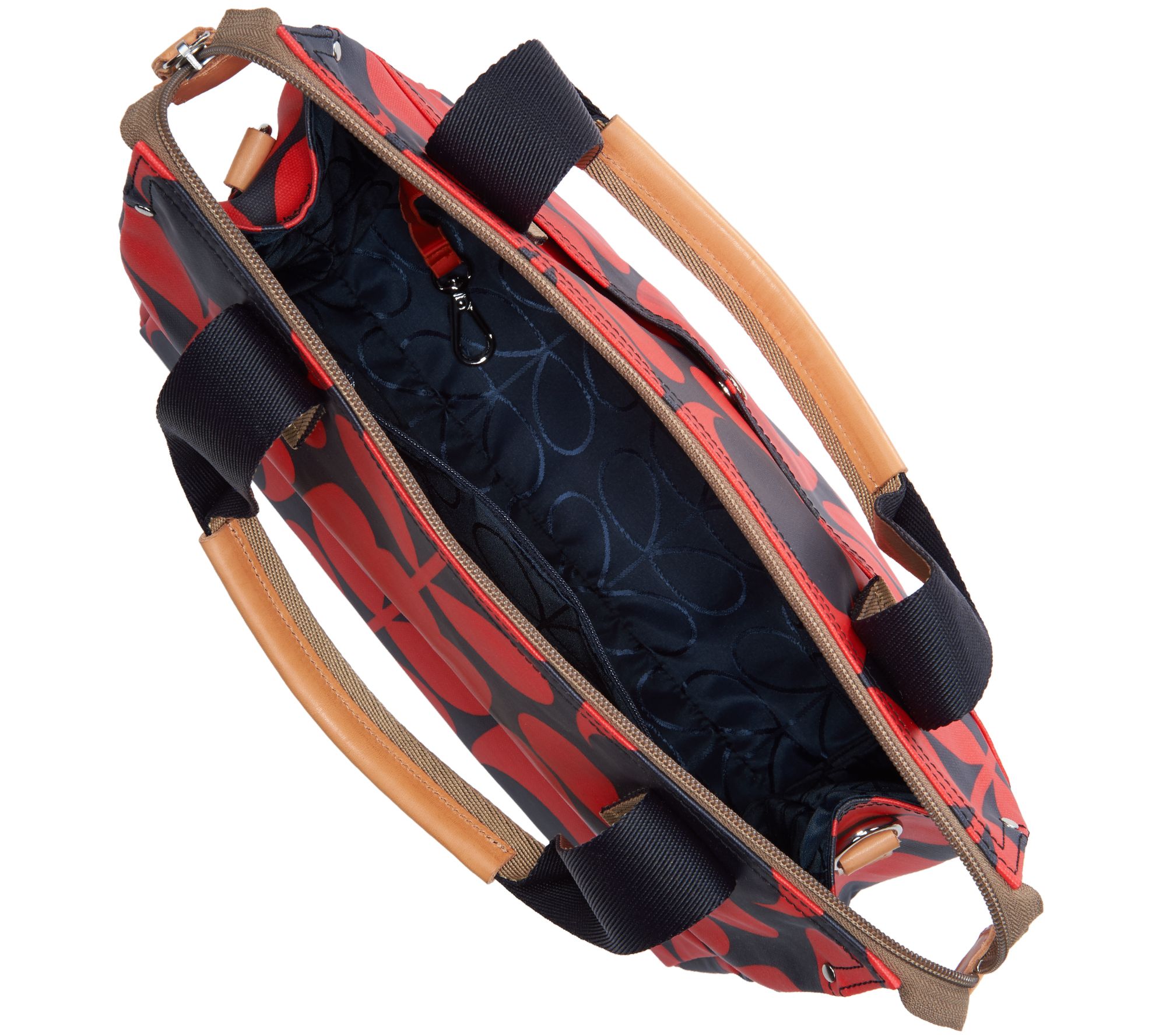 "As Is" Orla Kiely Coated Canvas Zip Top Messenger