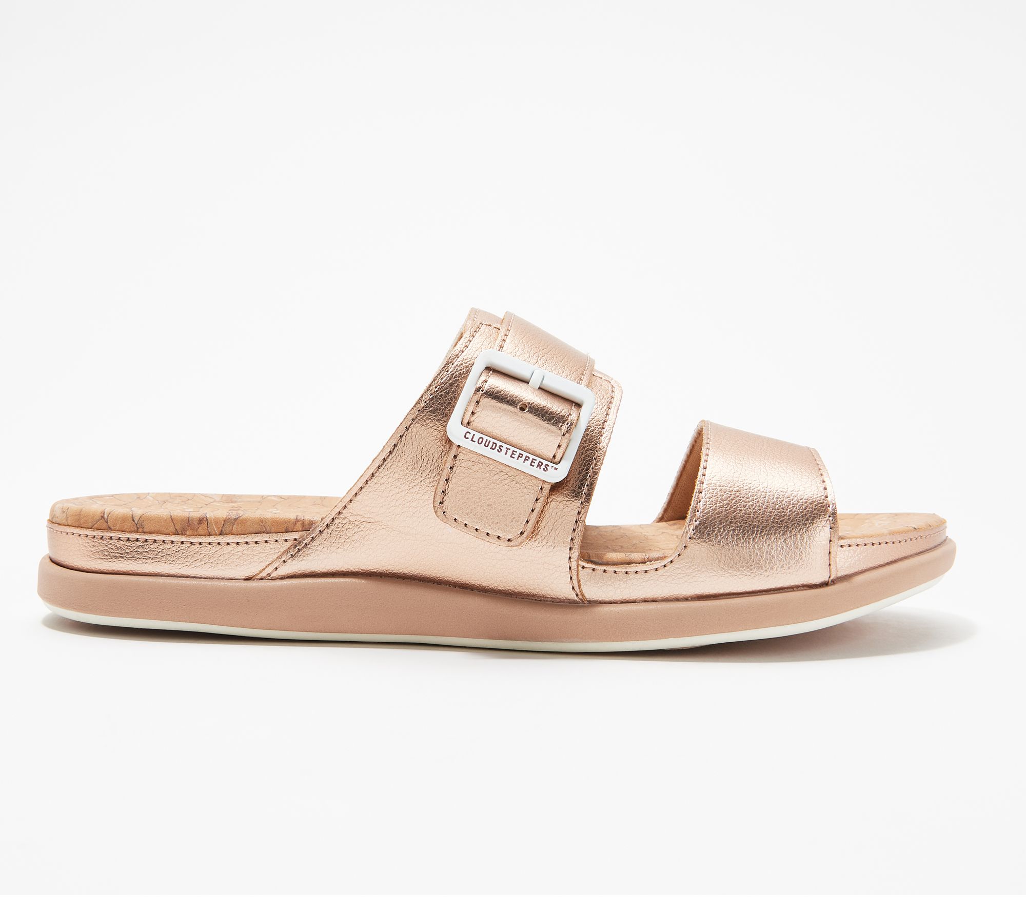 CLOUDSTEPPERS by Clarks Slip-On Sandals - Step June Tide - QVC.com