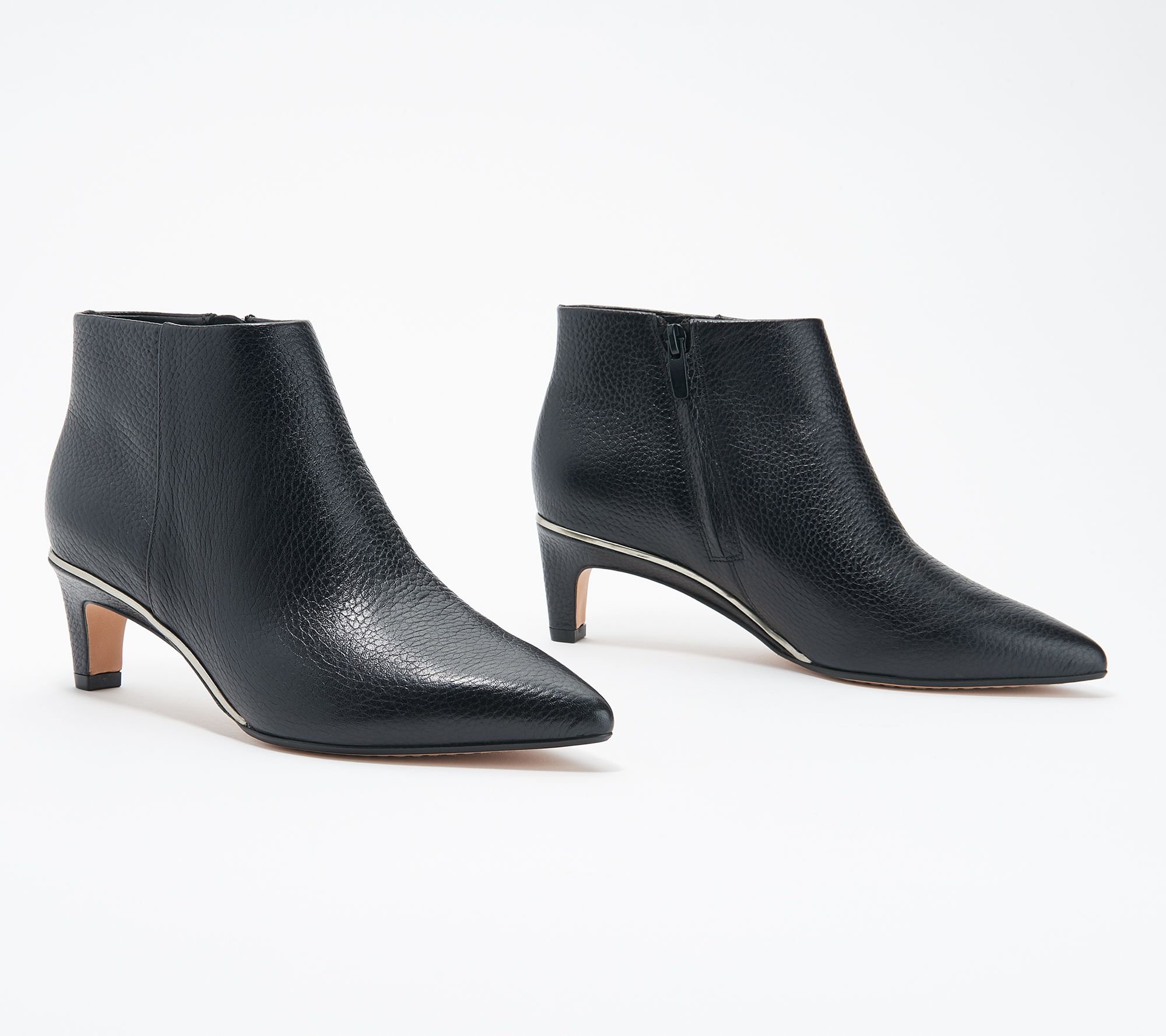 Clarks Leather Heeled Dress Booties 