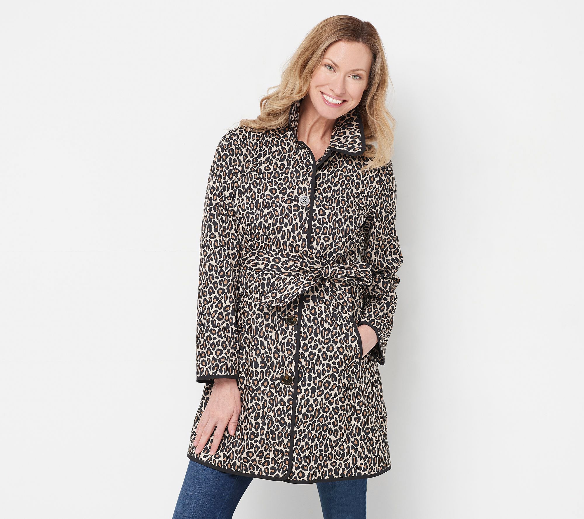 (QVC) Dennis Basso Choice of Print or Solid Water Resistant Trench