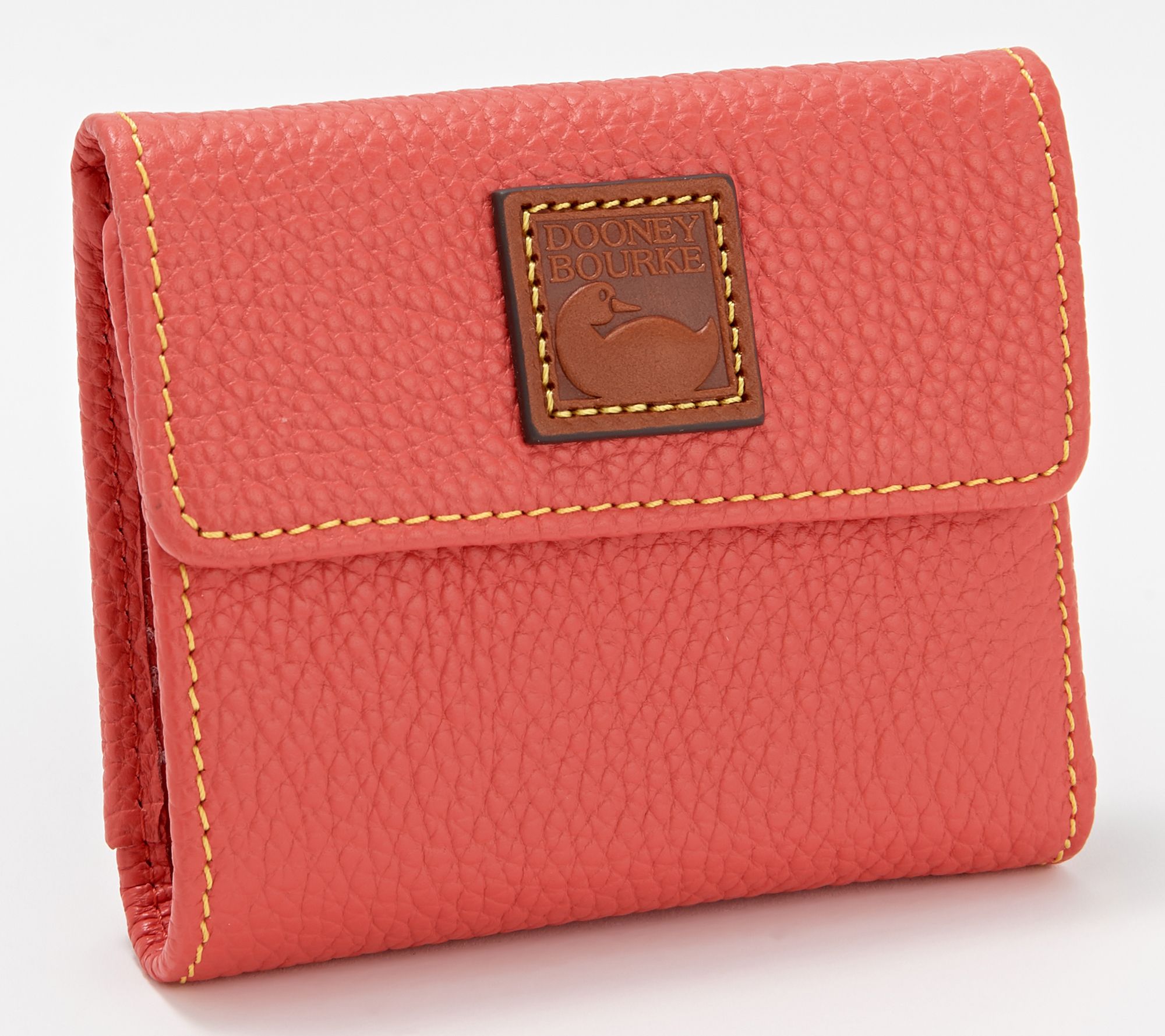 Dooney Bourke Pebble Leather Flap Wallet Qvc Com