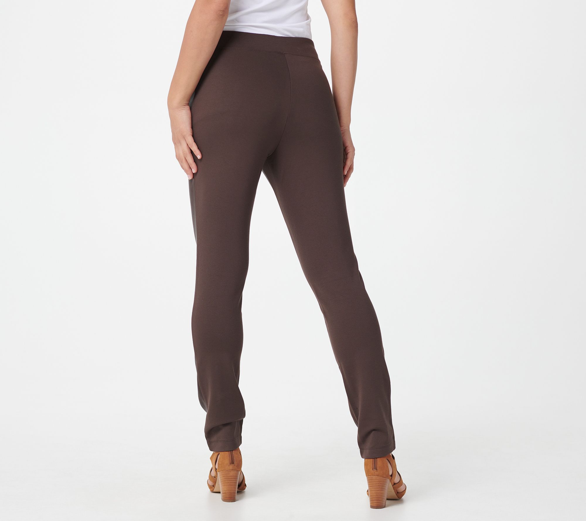 As IsBelle by Kim Gravel Petite Faux Leather and Ponte Jogger