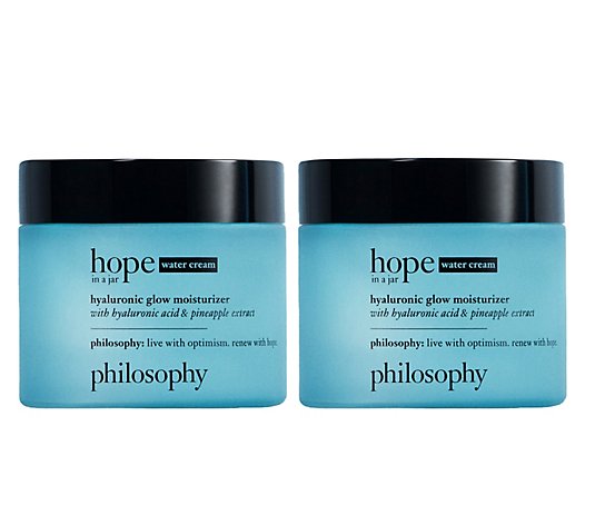 philosophy supersize 4oz. water cream hyaluronic glow moisturizer duo