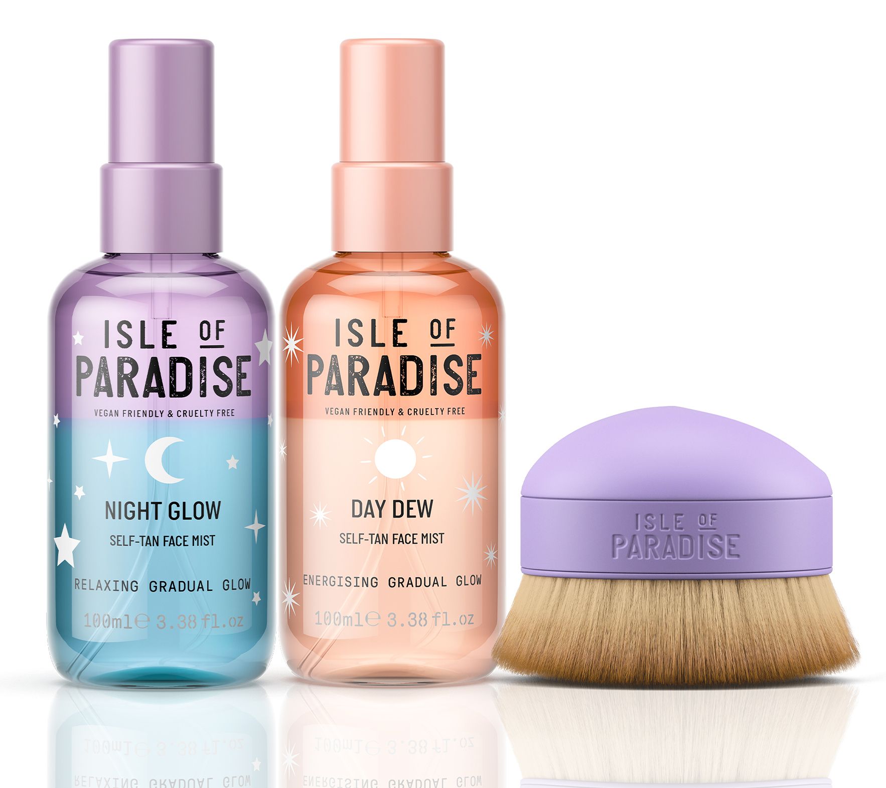 Isle of Paradise Day or Night Self- Tanning Face Mist with Brush 